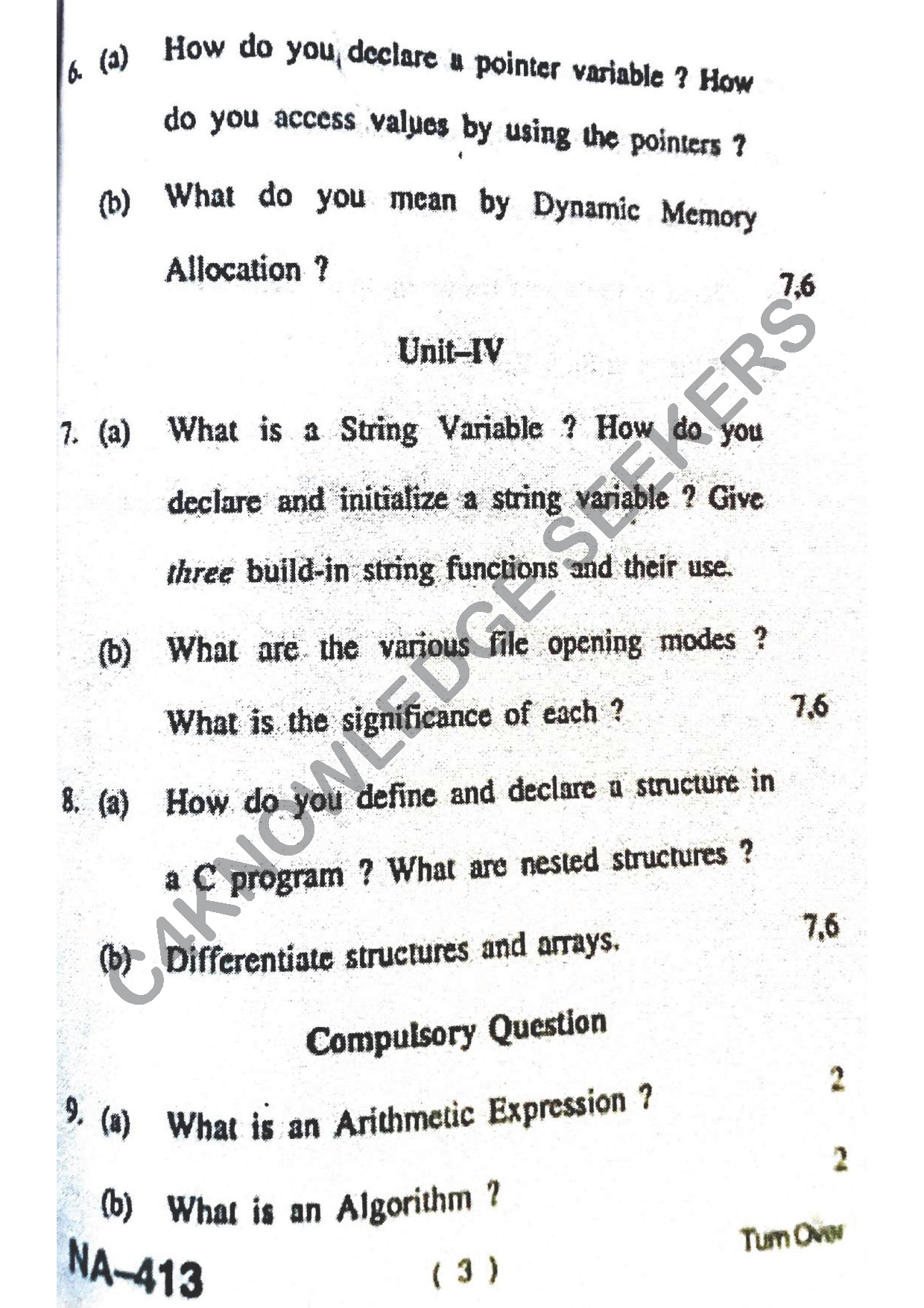 Question Paper 2017