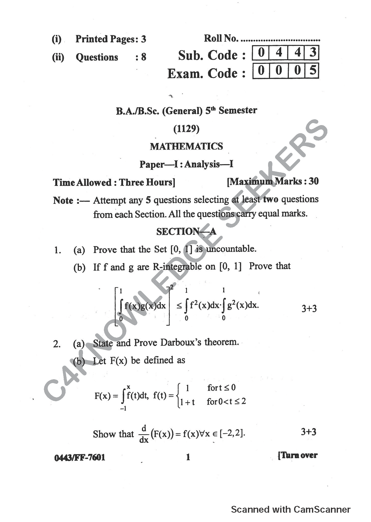 Question Paper 2019