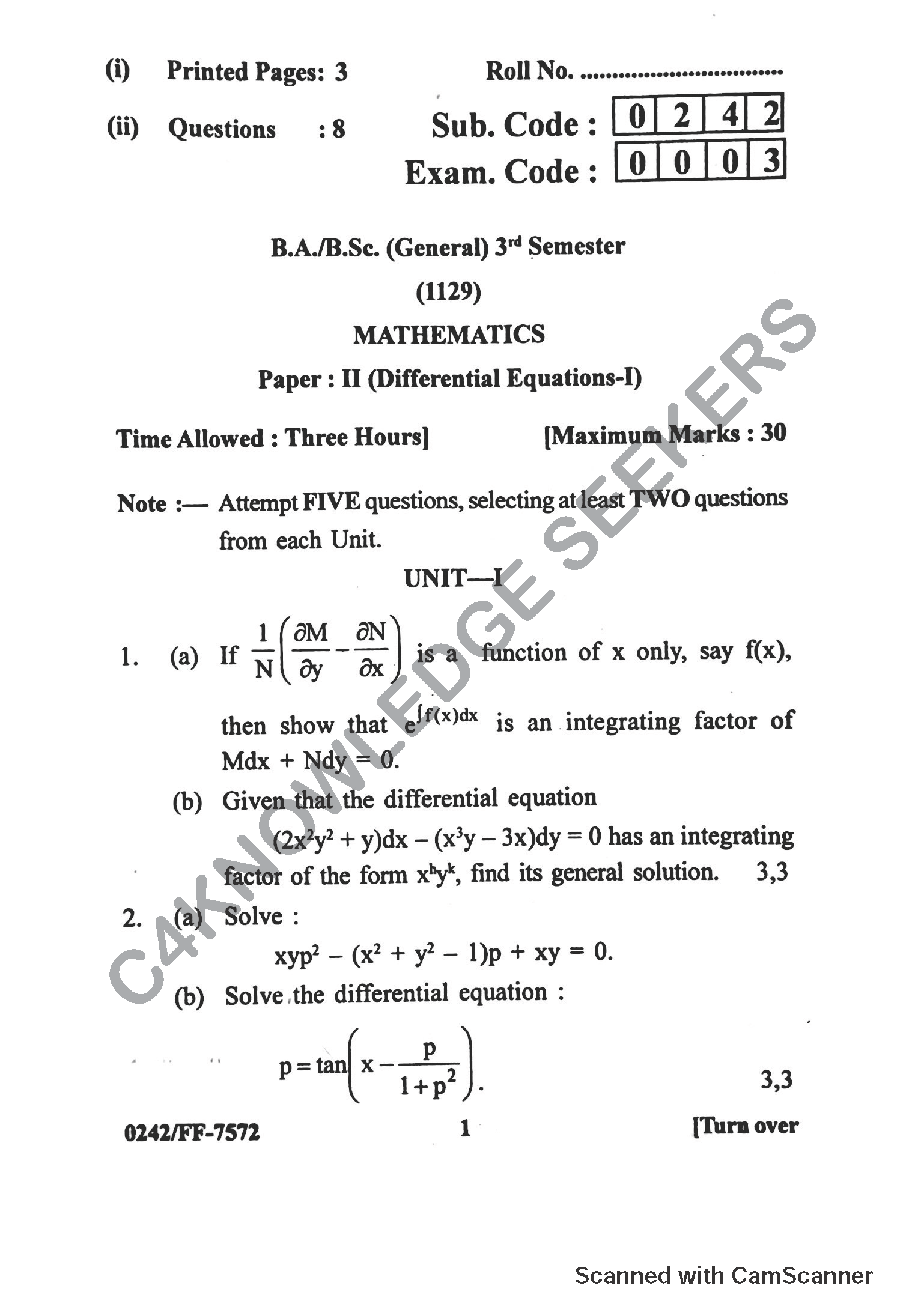 Question Paper 2019