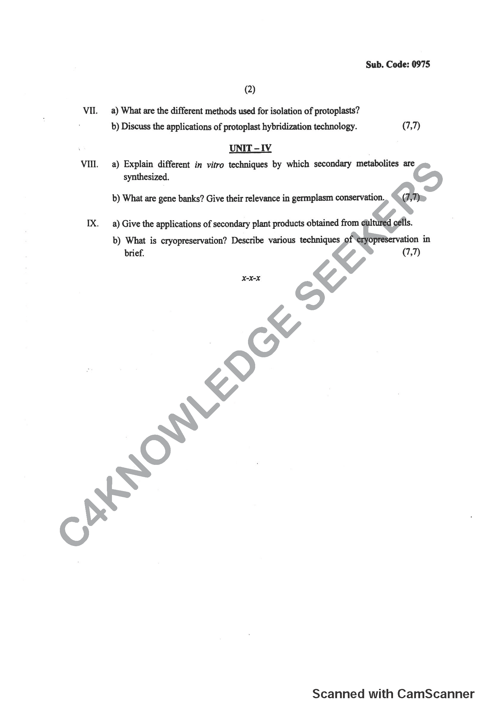 Question Paper 2018