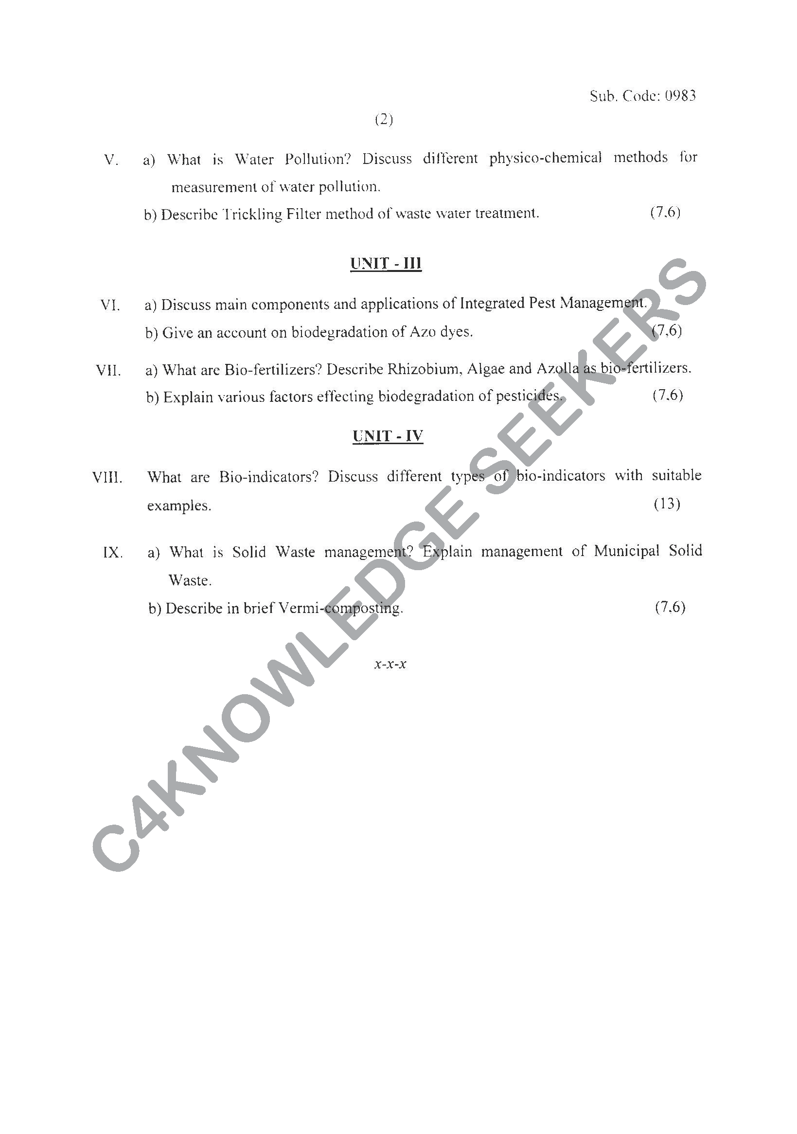 Question Paper 2021
