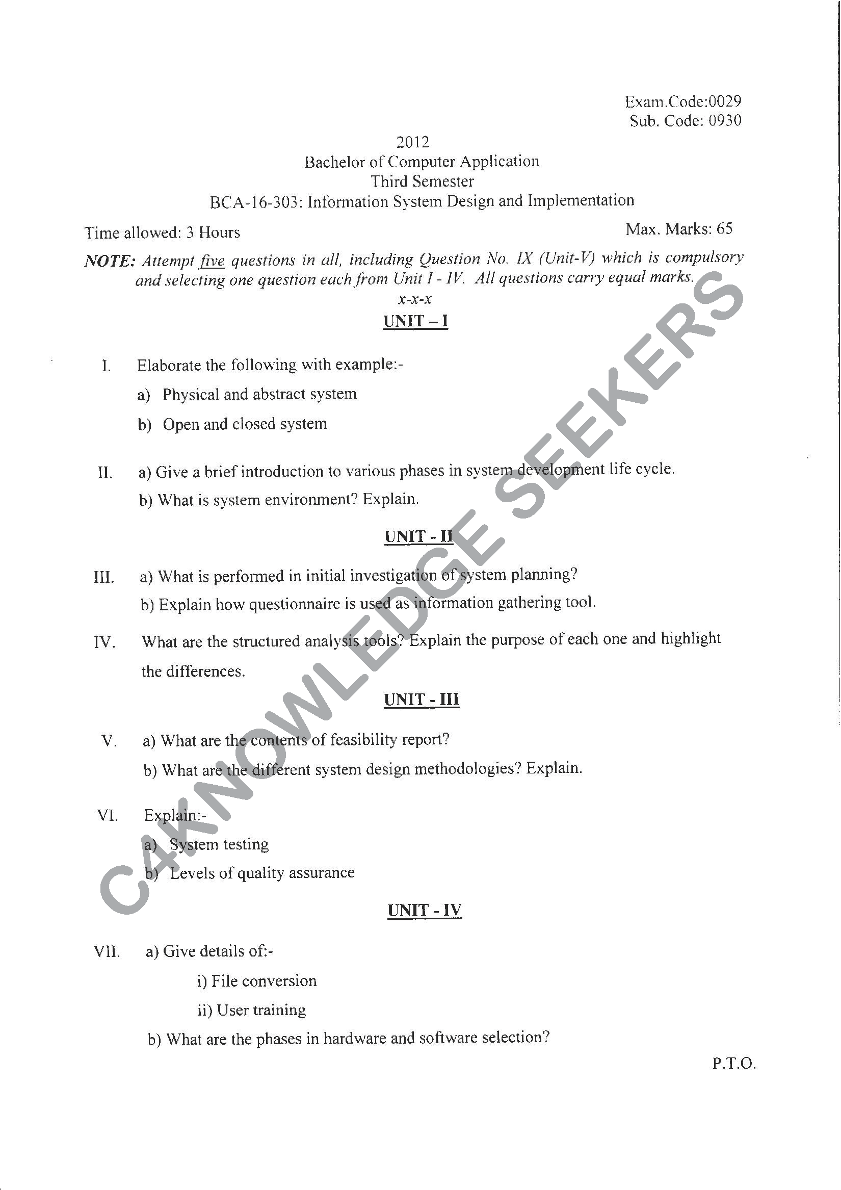 Question Paper 2021