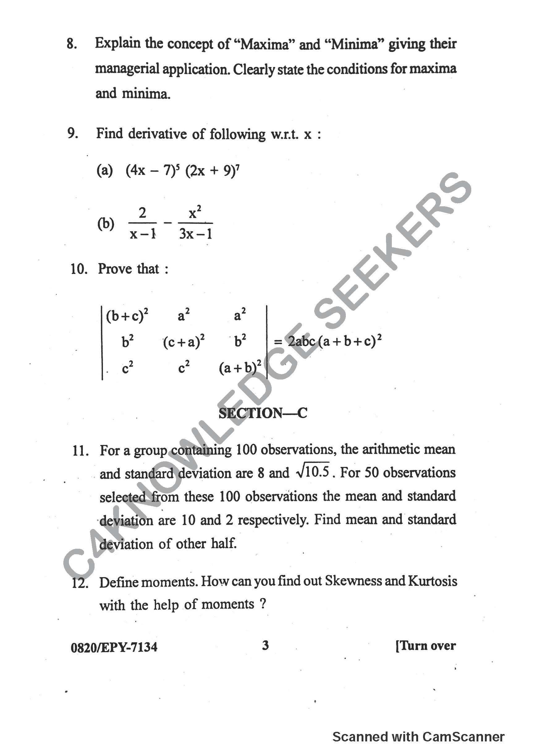 Question Paper 2018