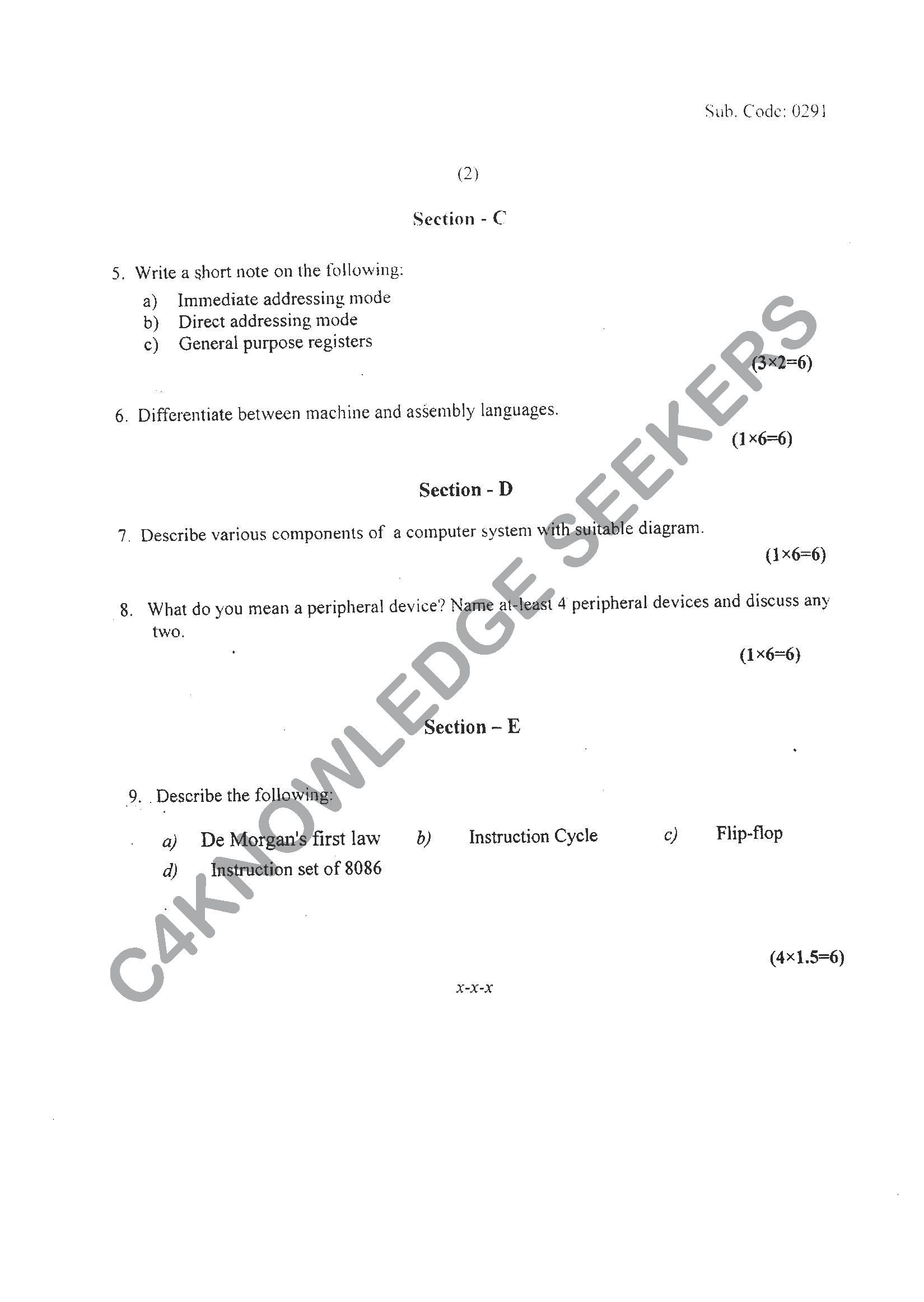 Question Paper 2021