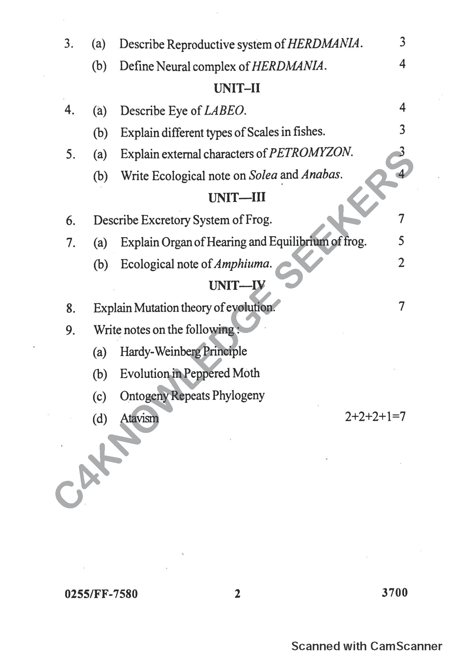 Question Paper 2019