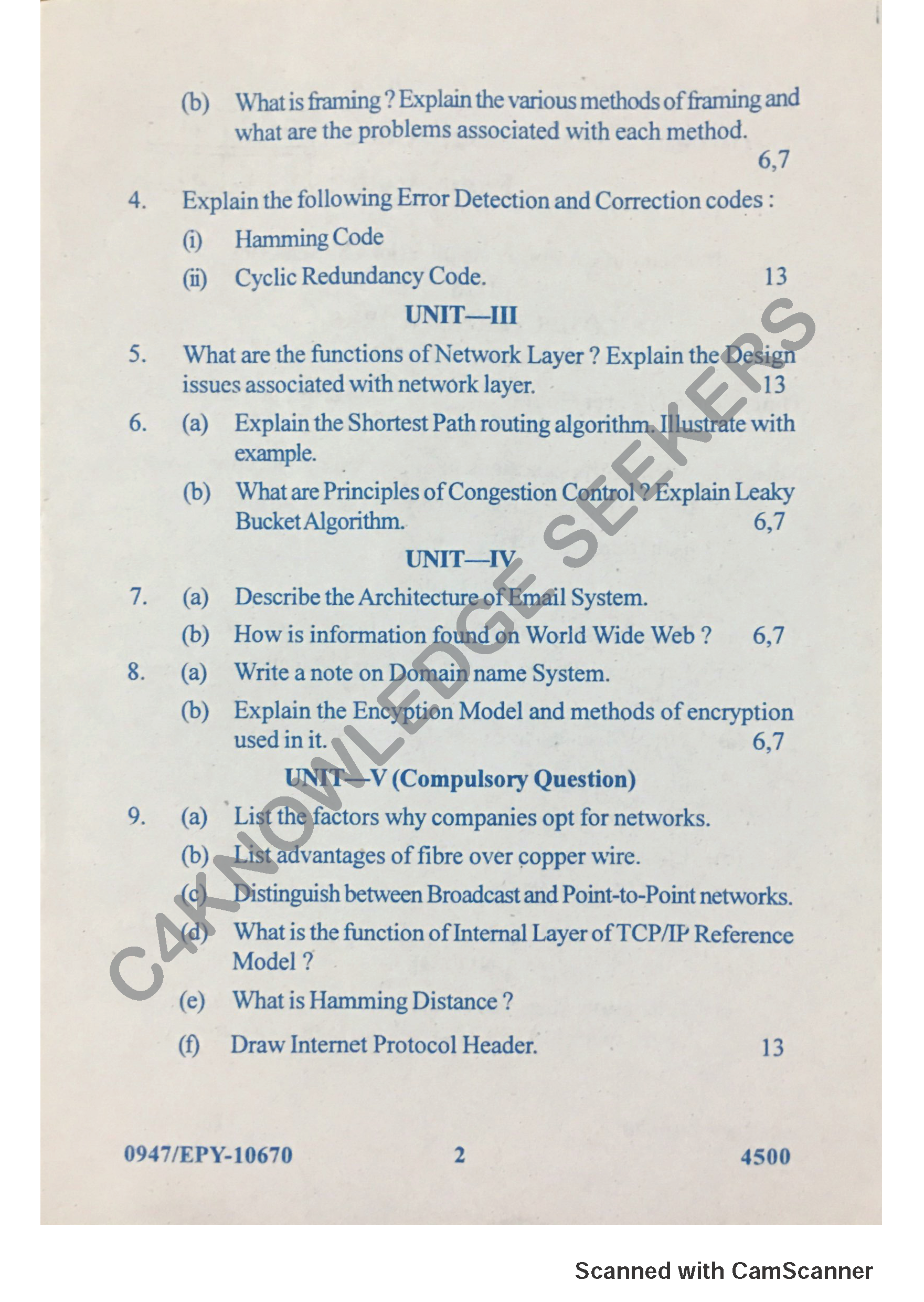Question Paper 2018