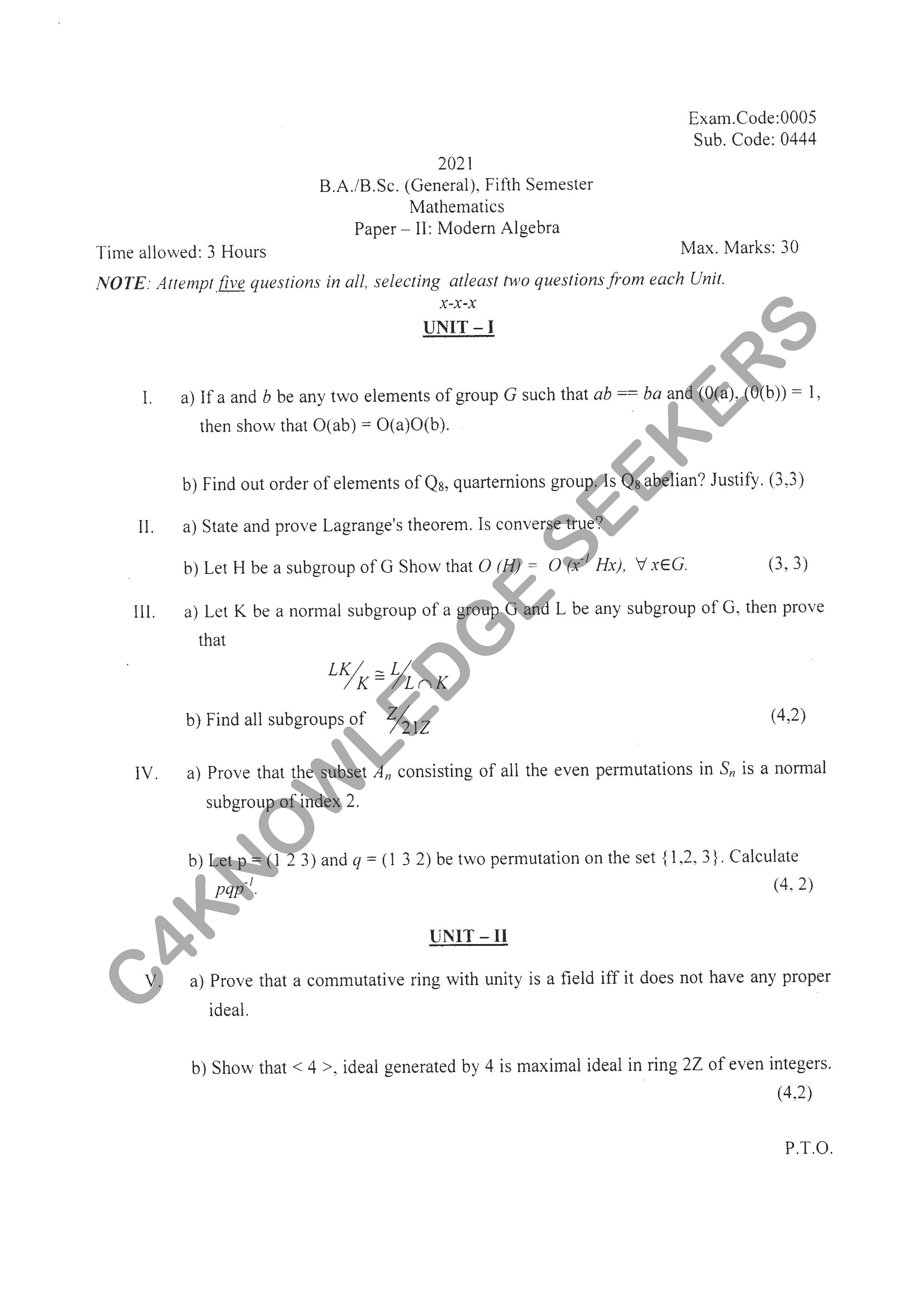 Question Paper 2020