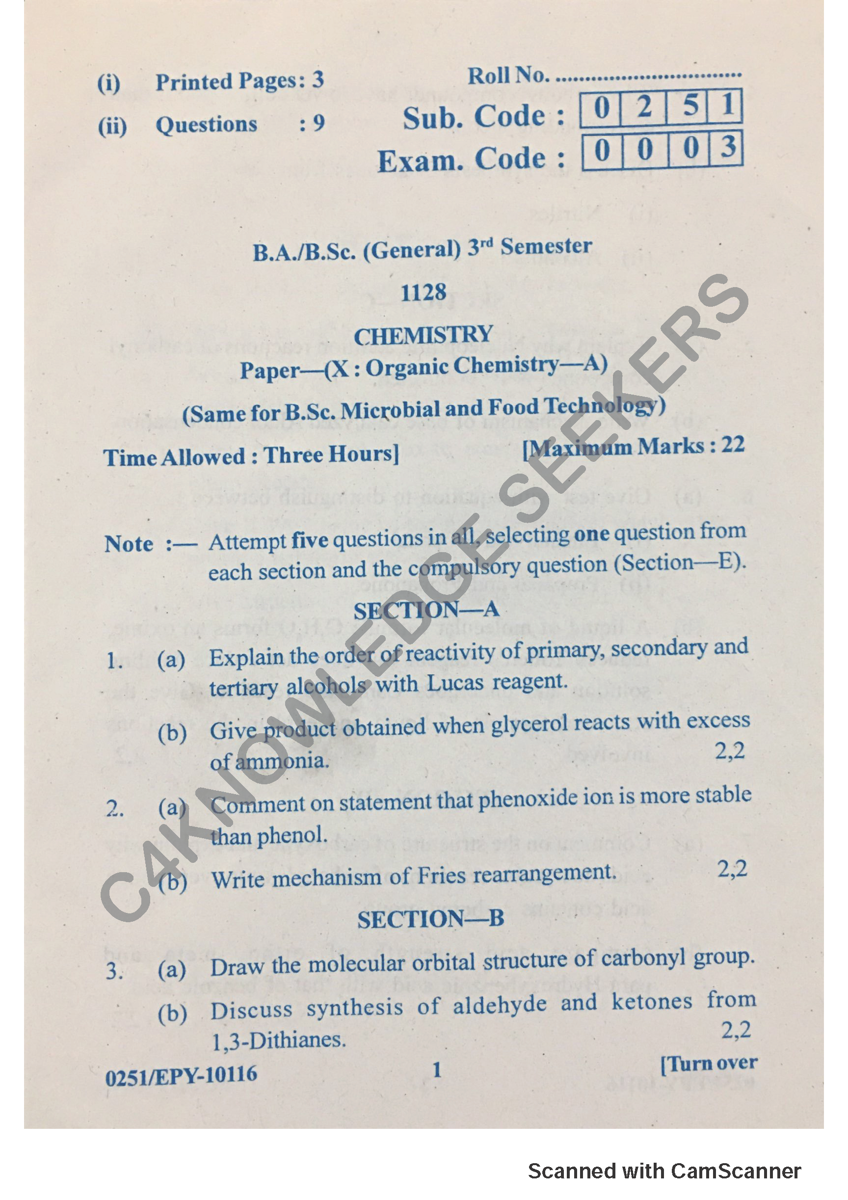 Question Paper 2018