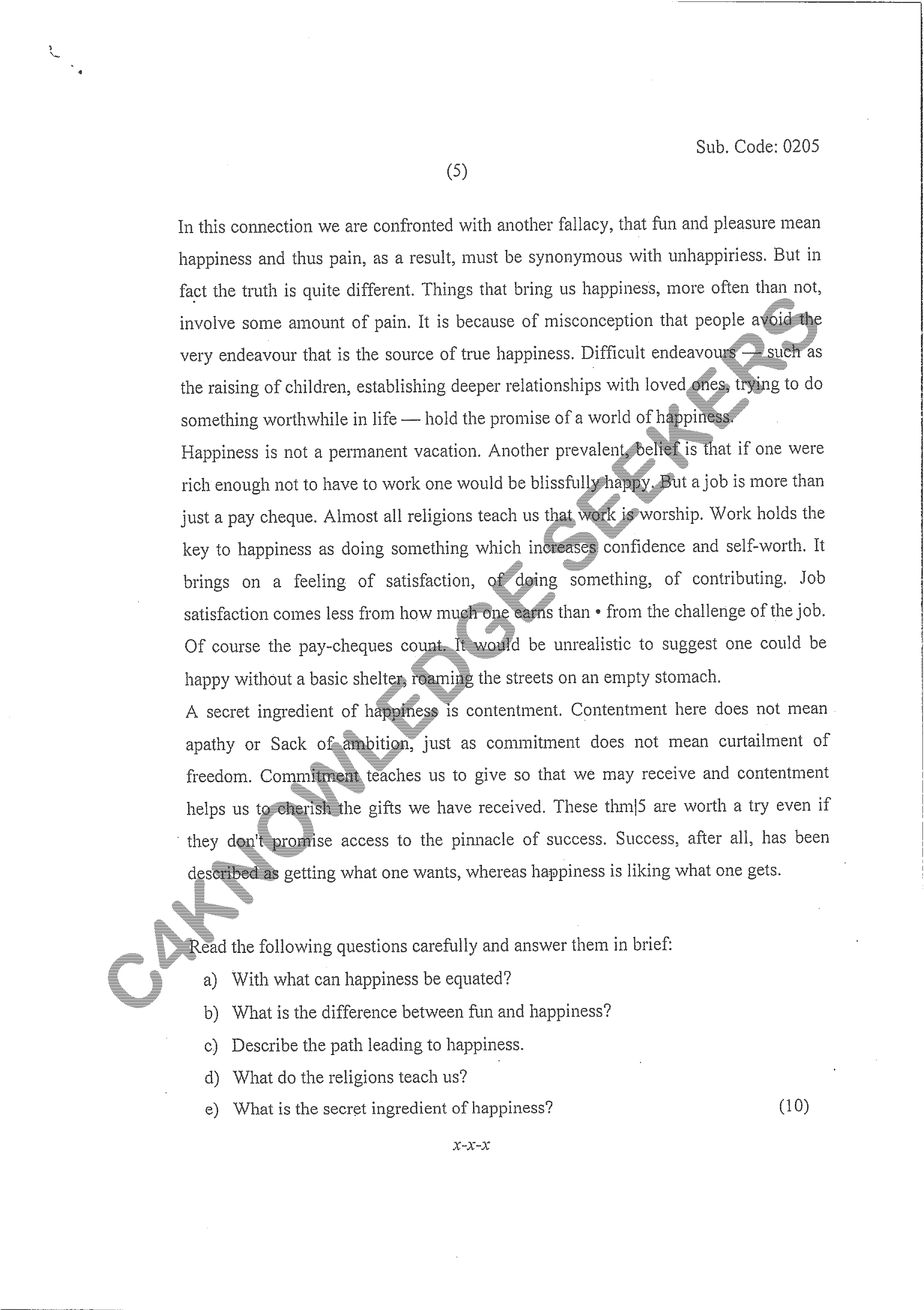 Question Paper 2020