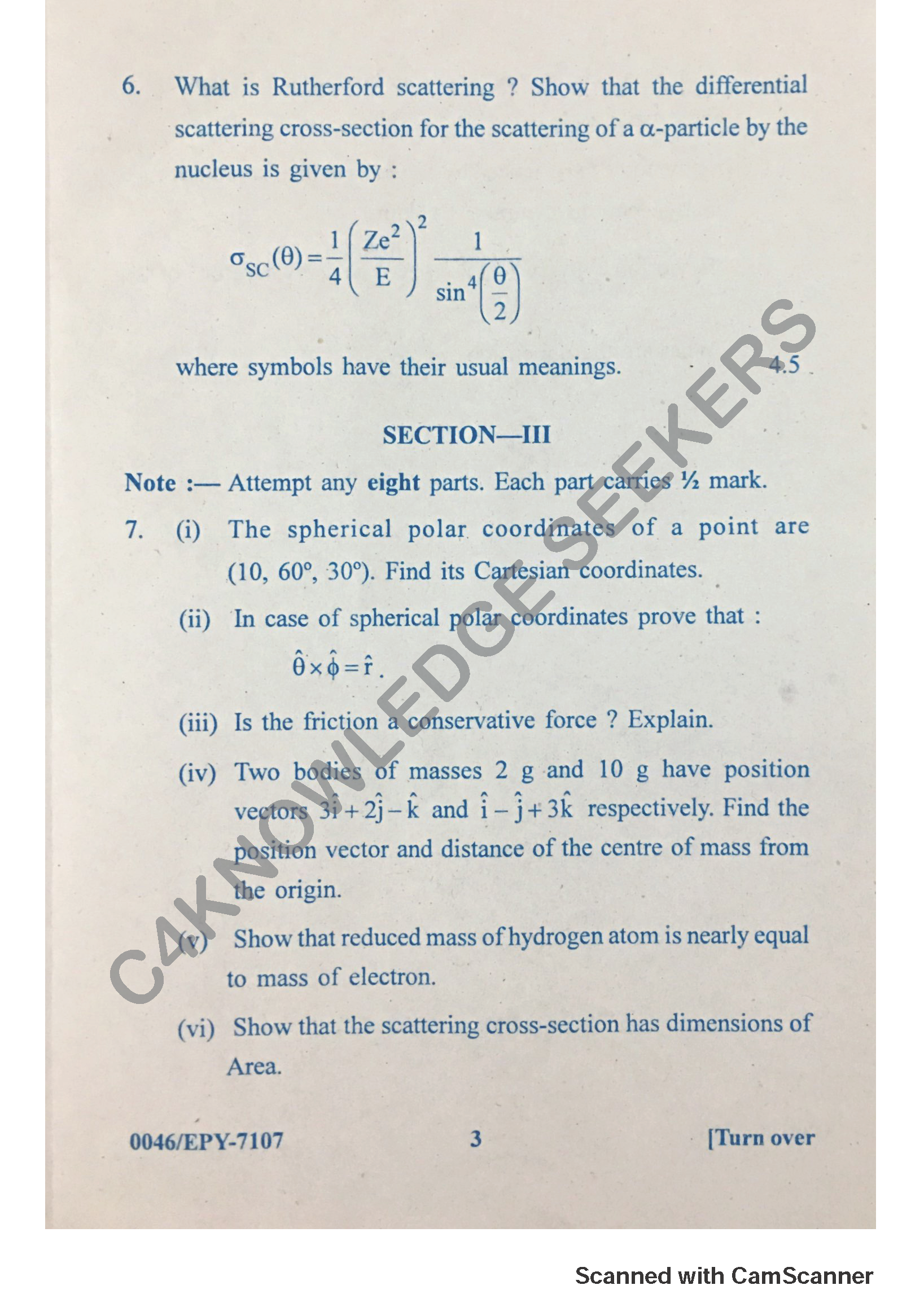 Question Paper 2018