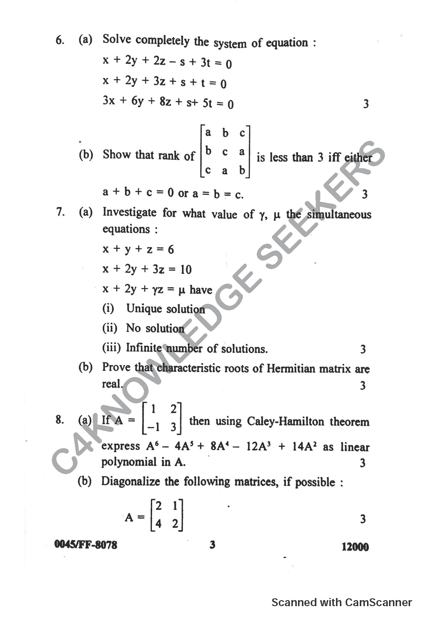 Question Paper 2019