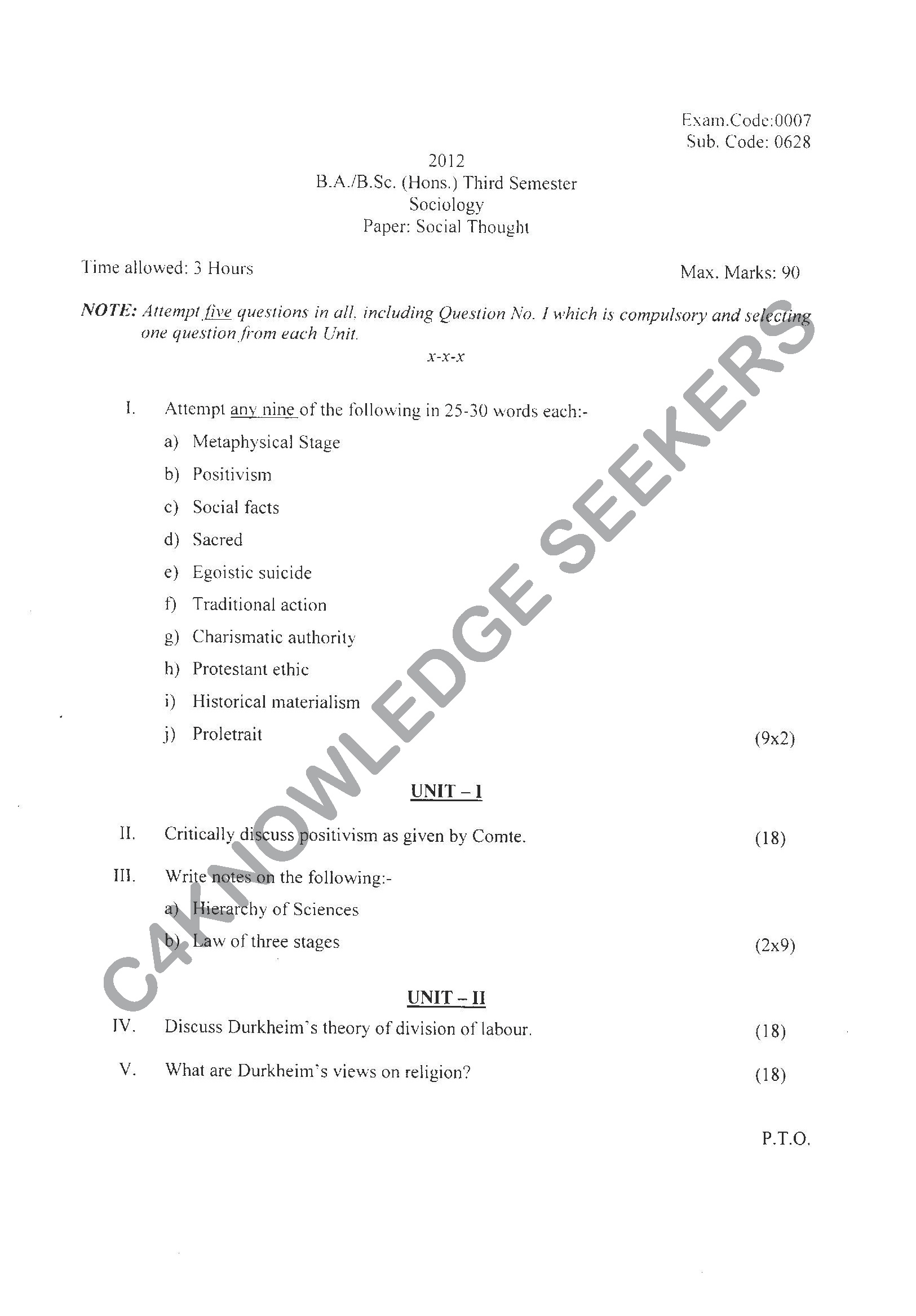 Question Paper 2021