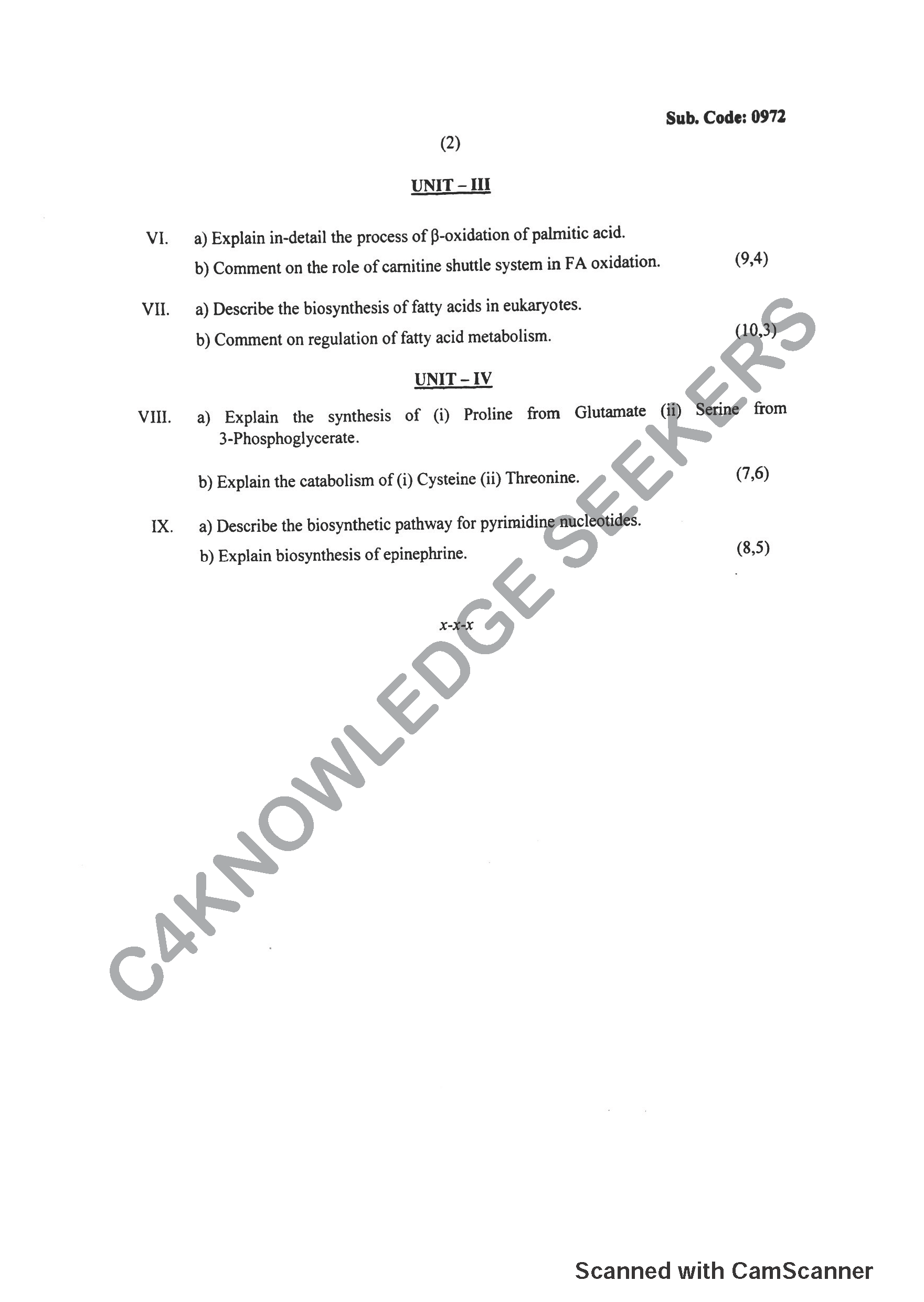 Question Paper 2019