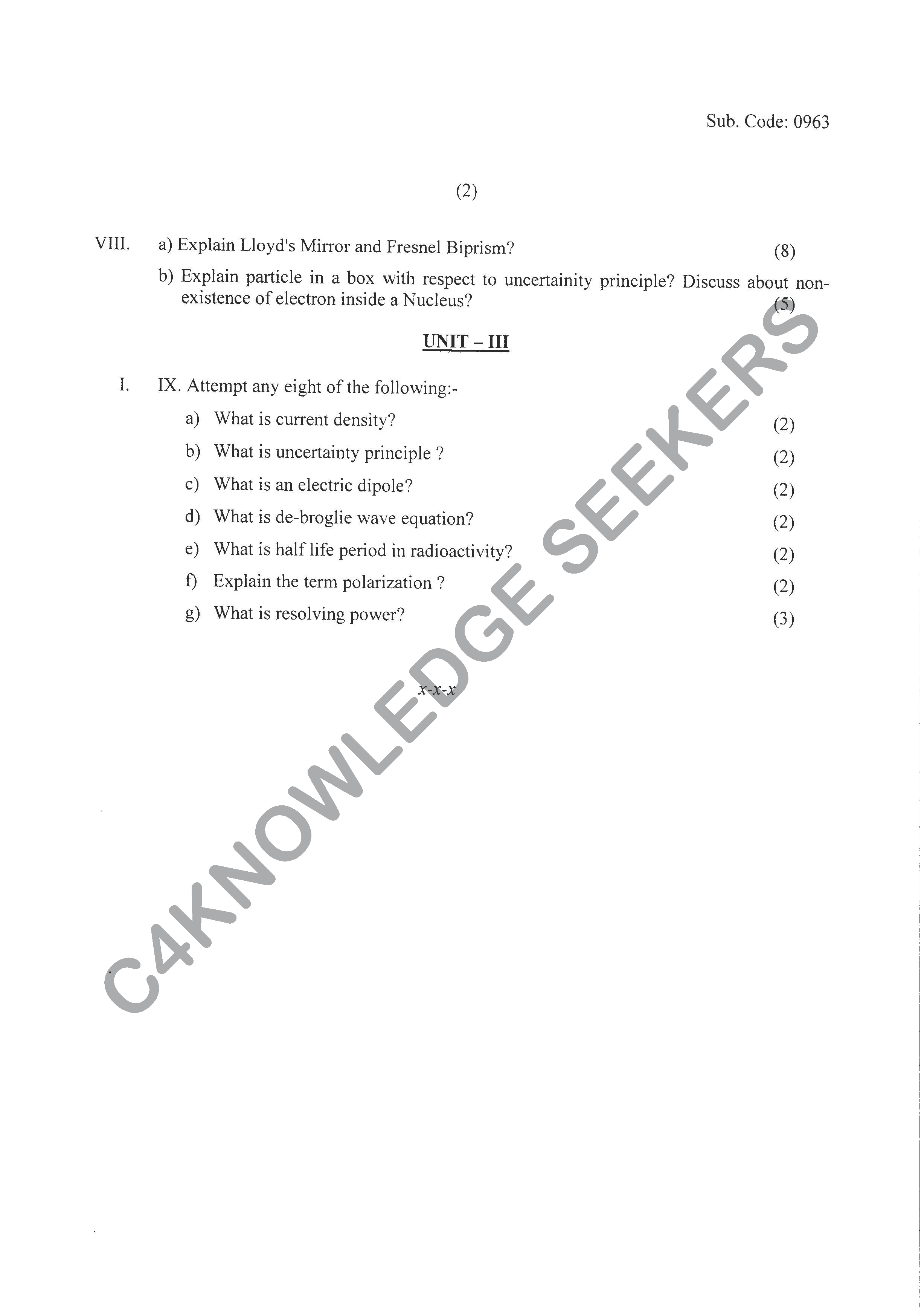 Question Paper 2020