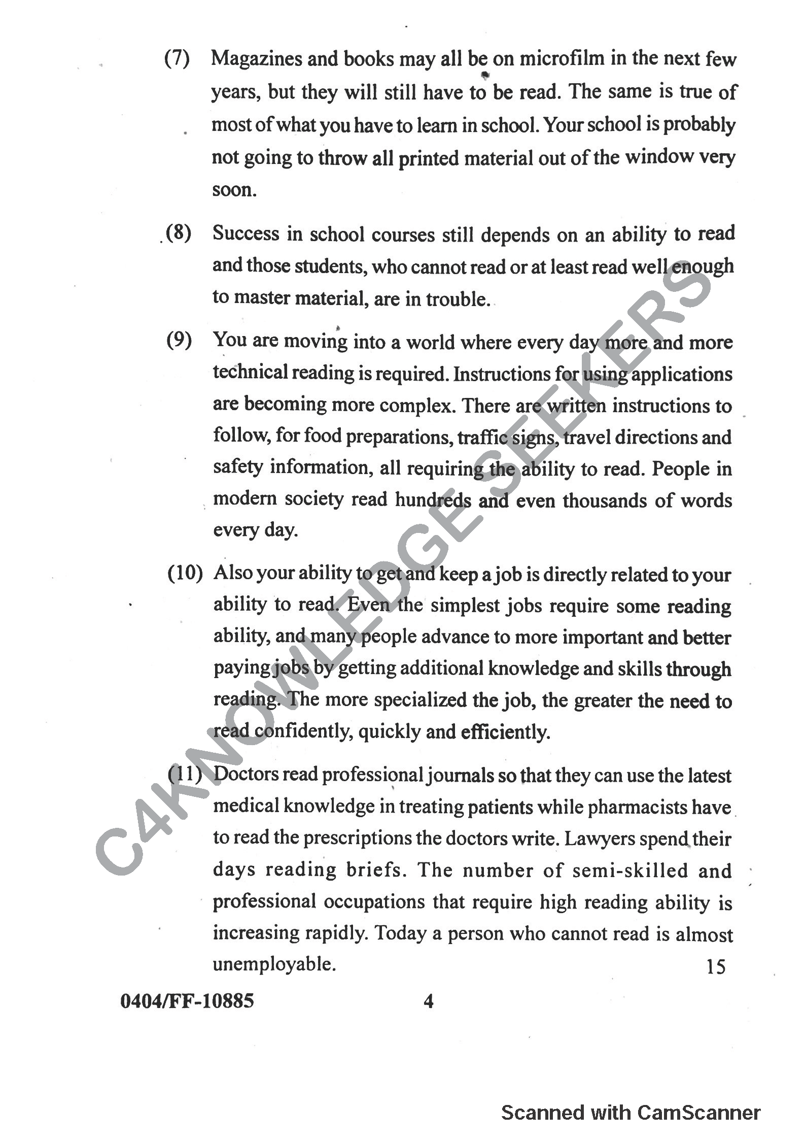 Question Paper 2019
