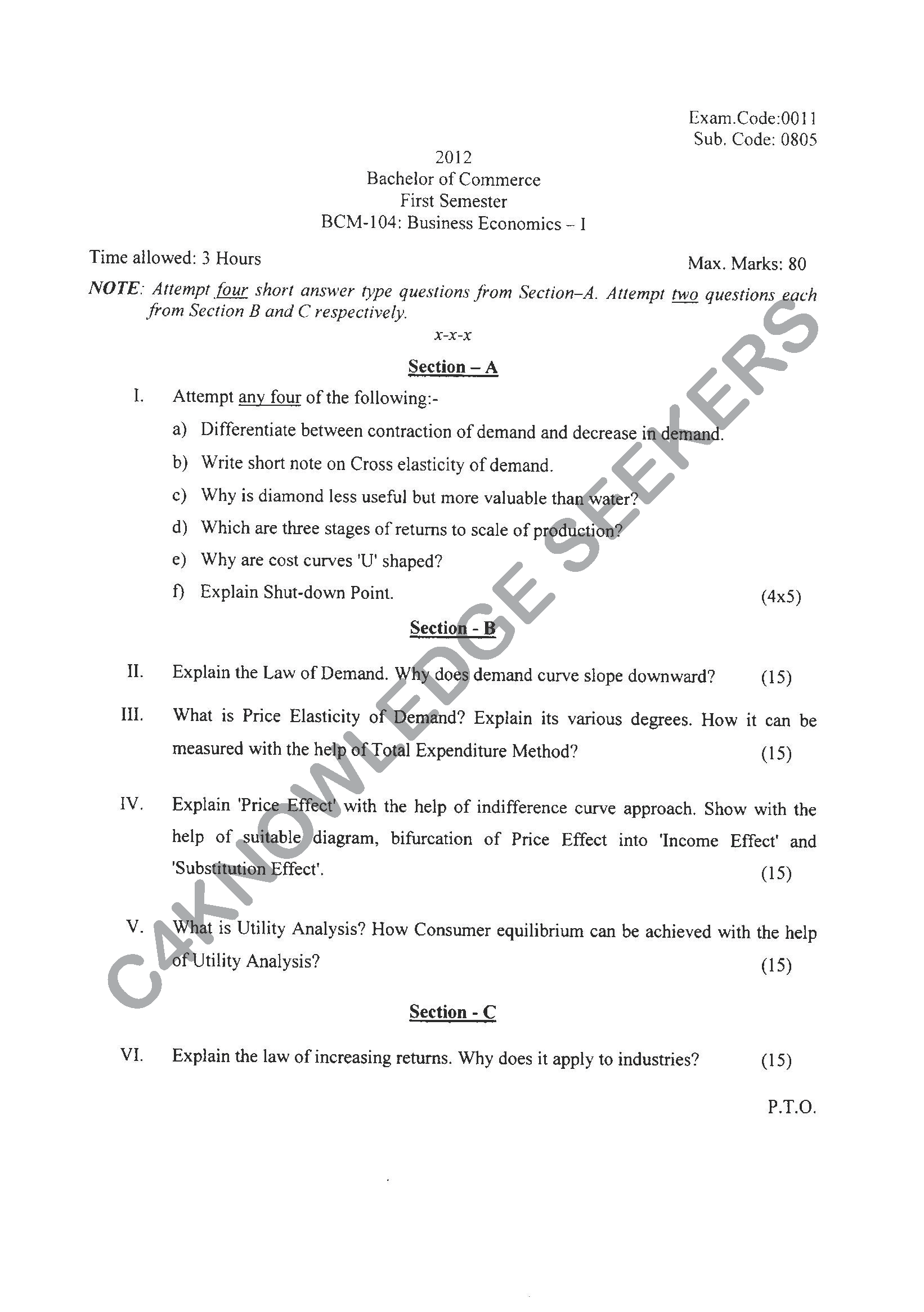 Question Paper 2021