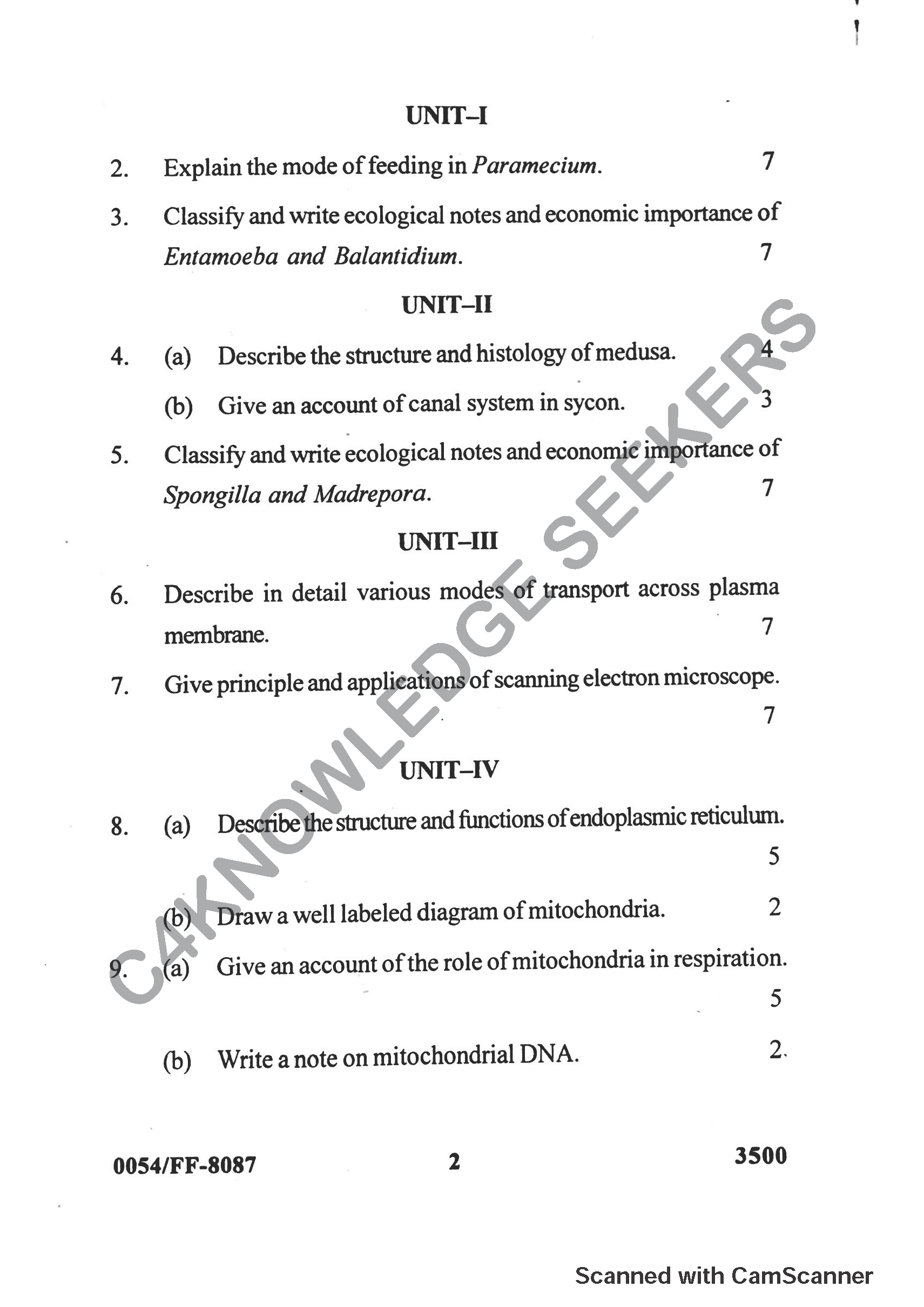 Question Paper 2019