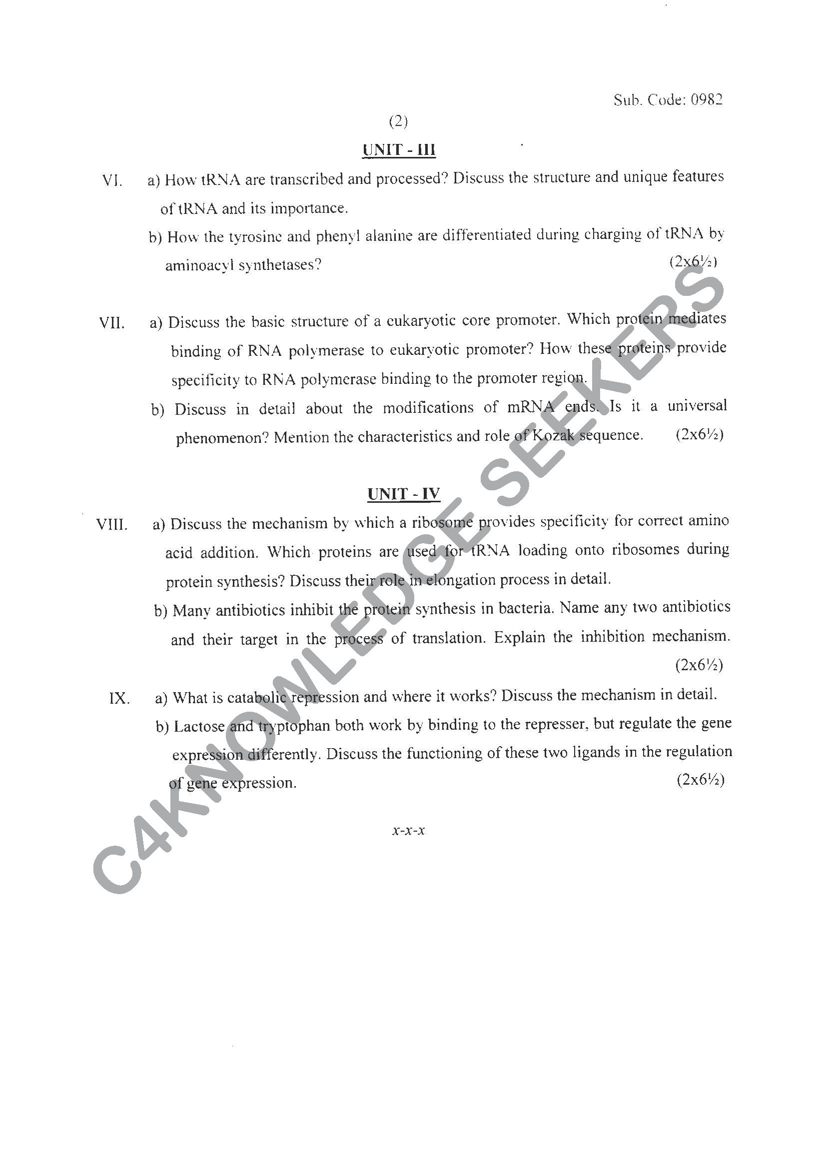 Question Paper 2021