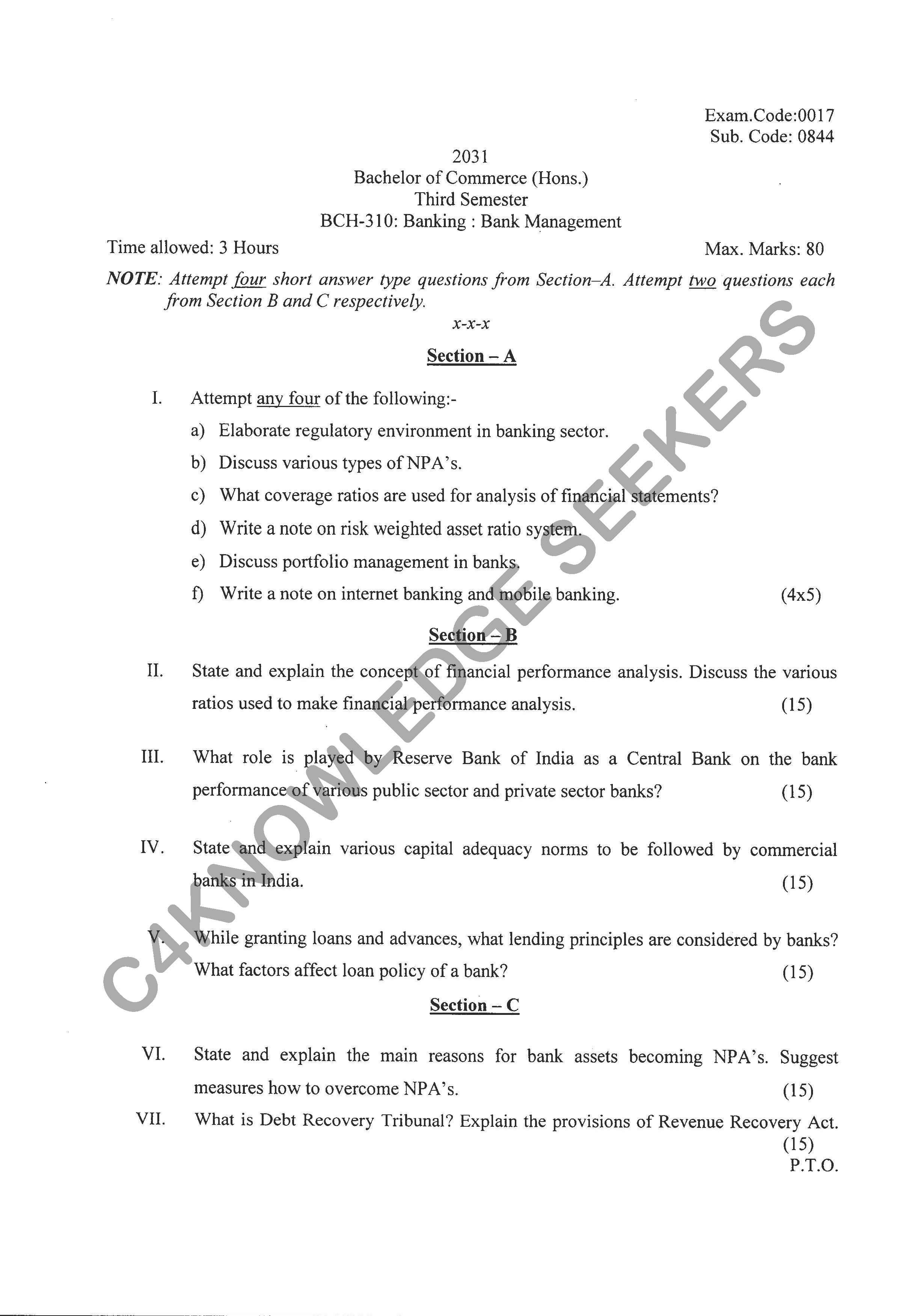 Question Paper 2020