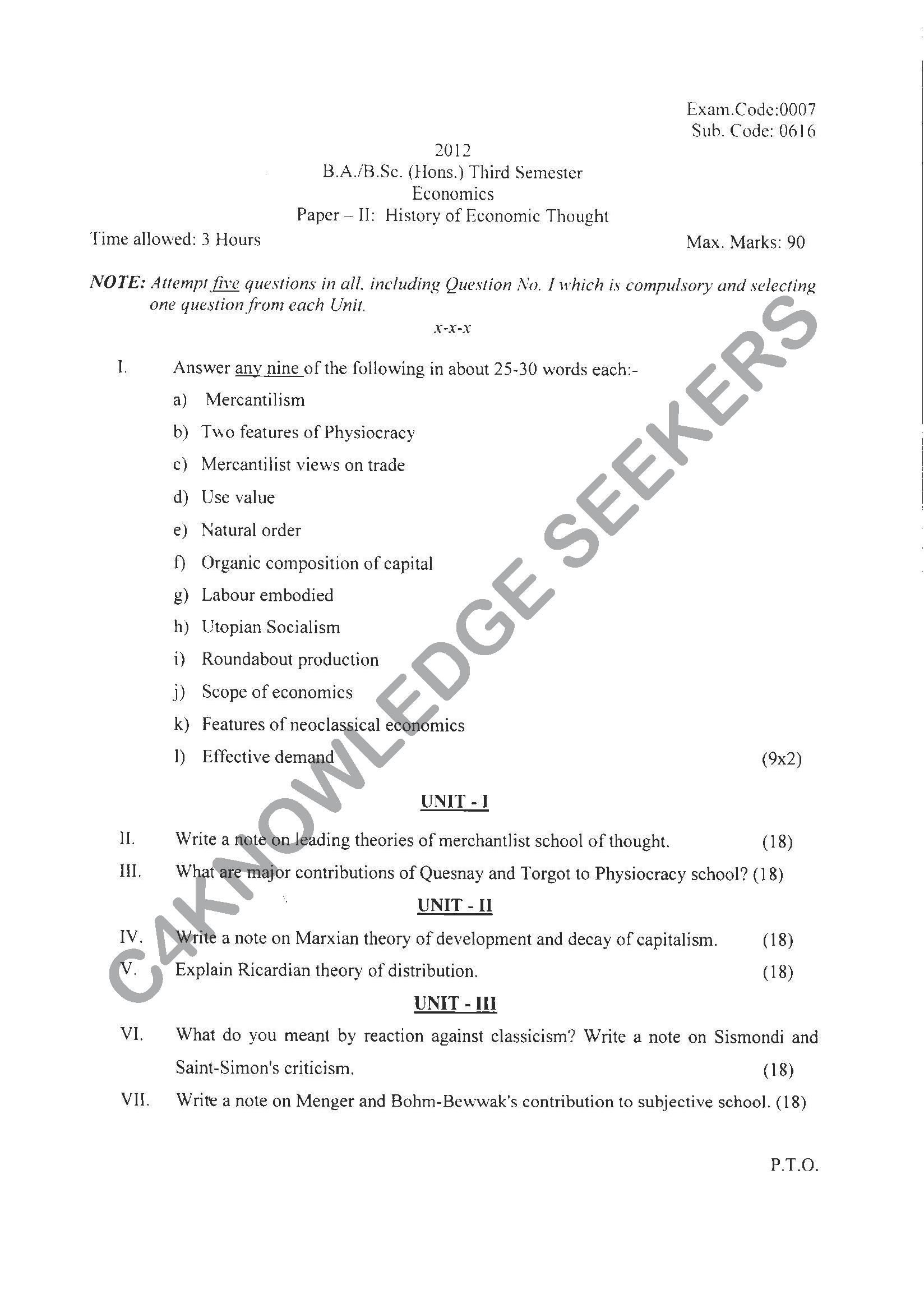 Question Paper 2021