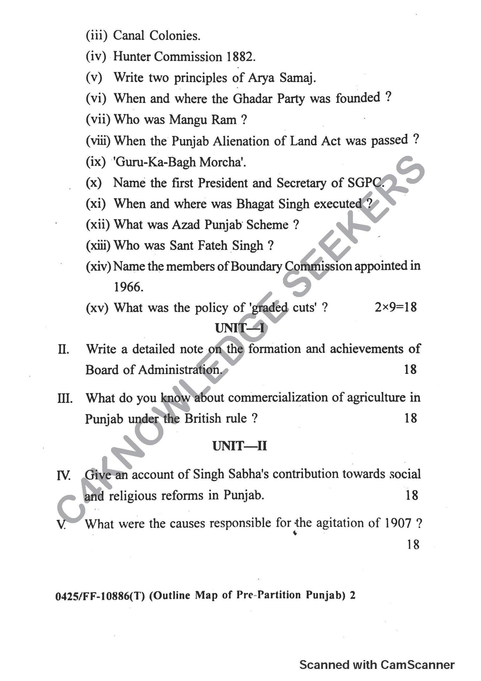 Question Paper 2019