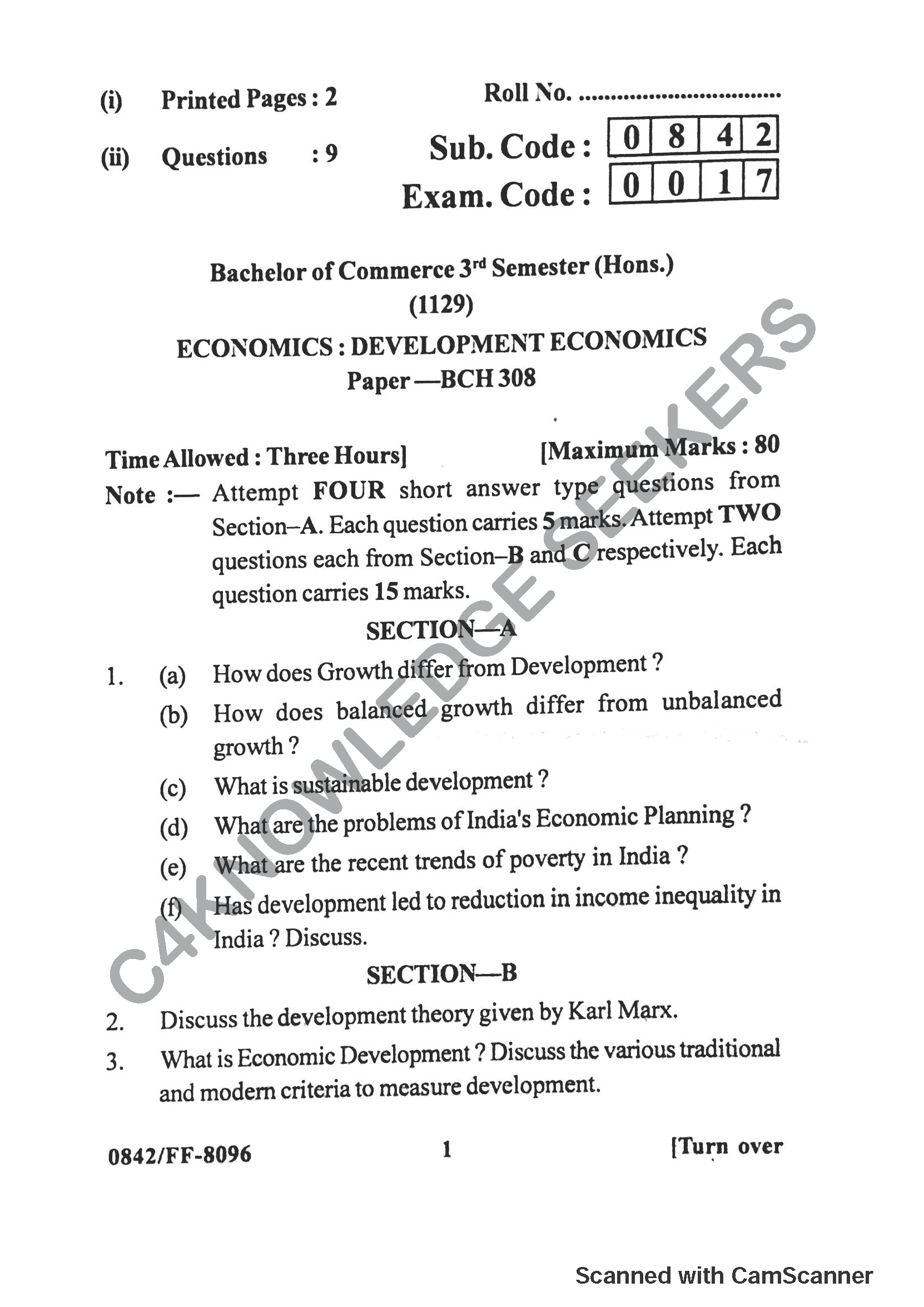 Question Paper 2019