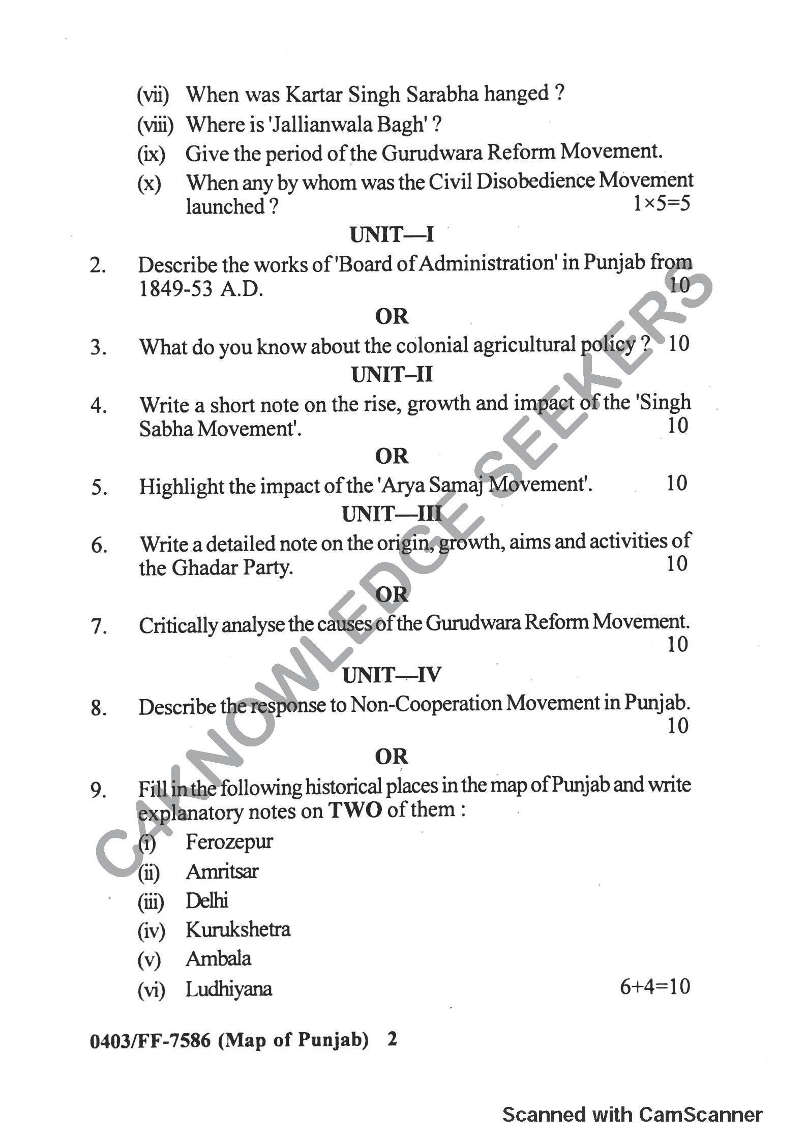 Question Paper 2019