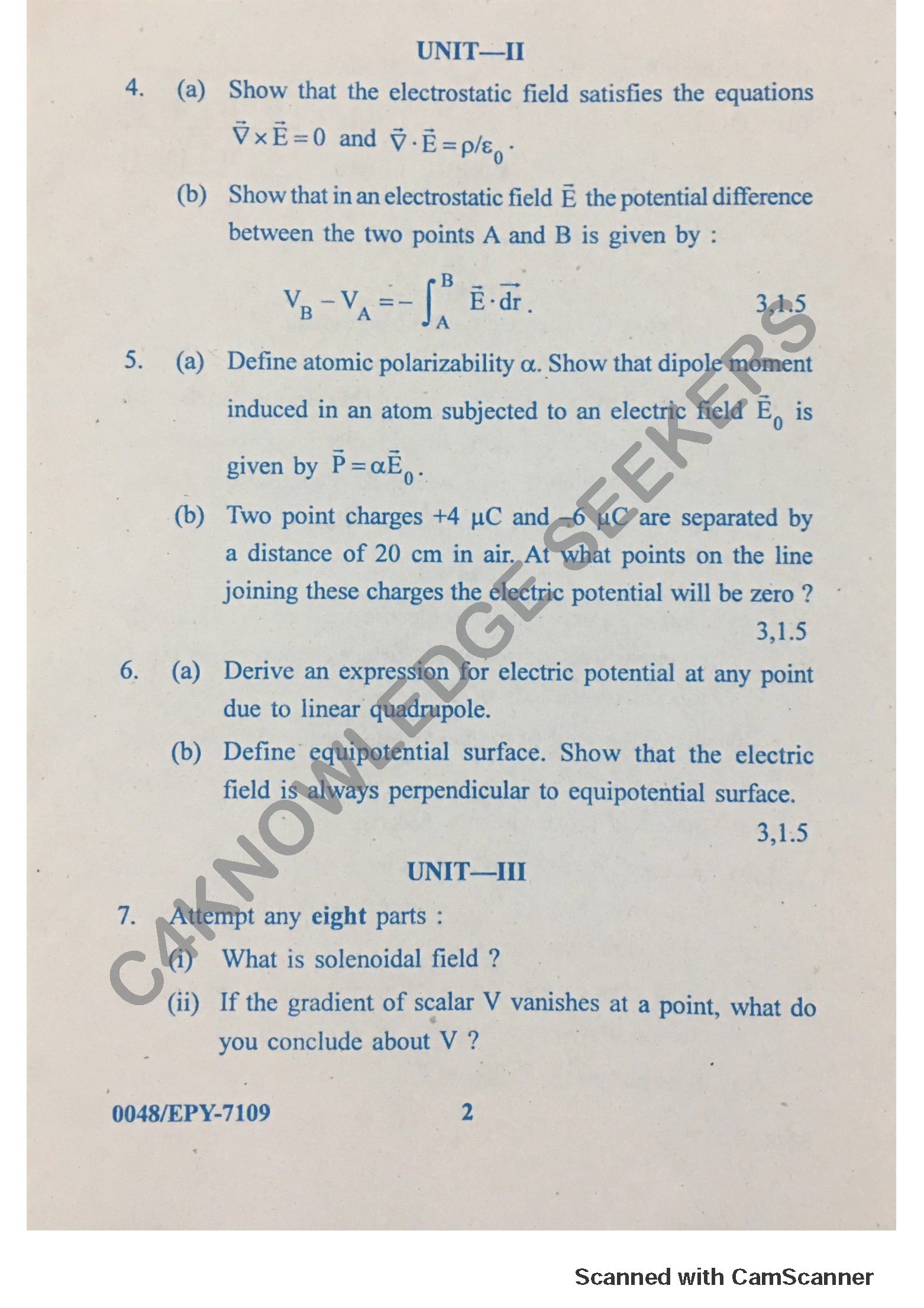 Question Paper 2018