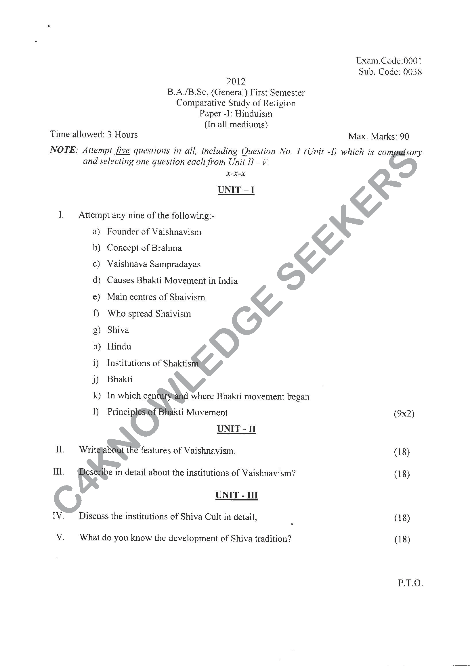 Question Paper 2021
