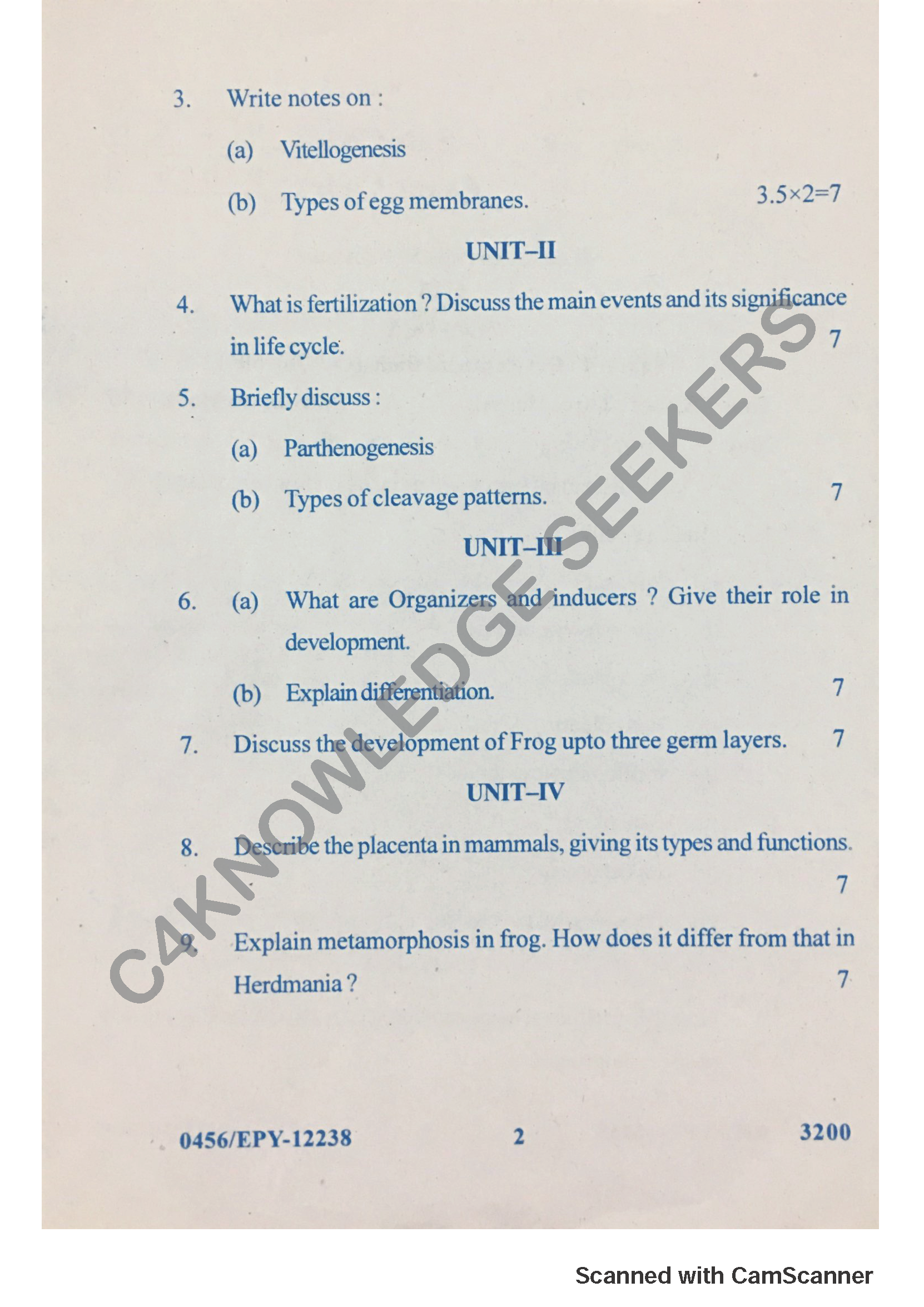 Question Paper 2018