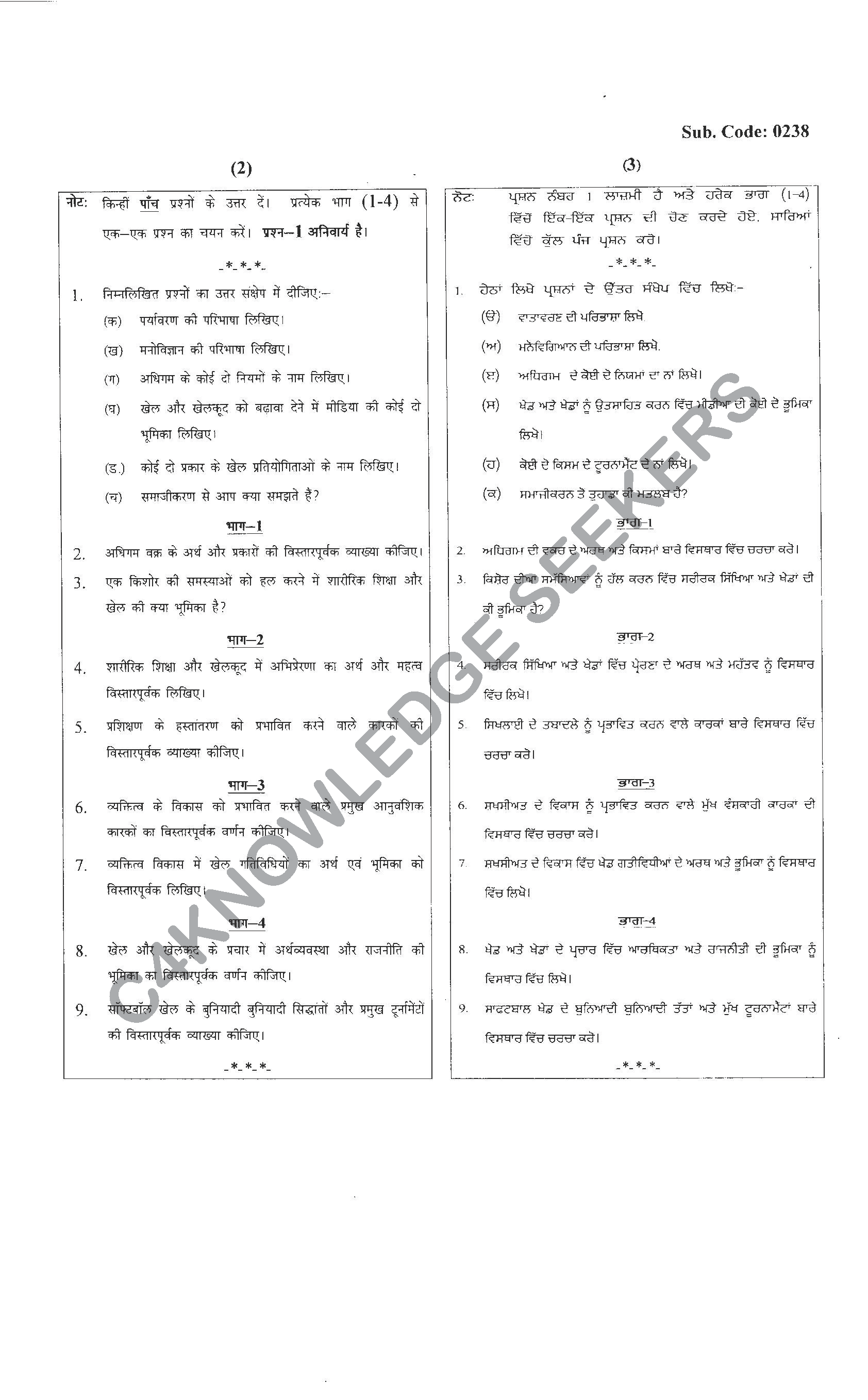 Question Paper 2021