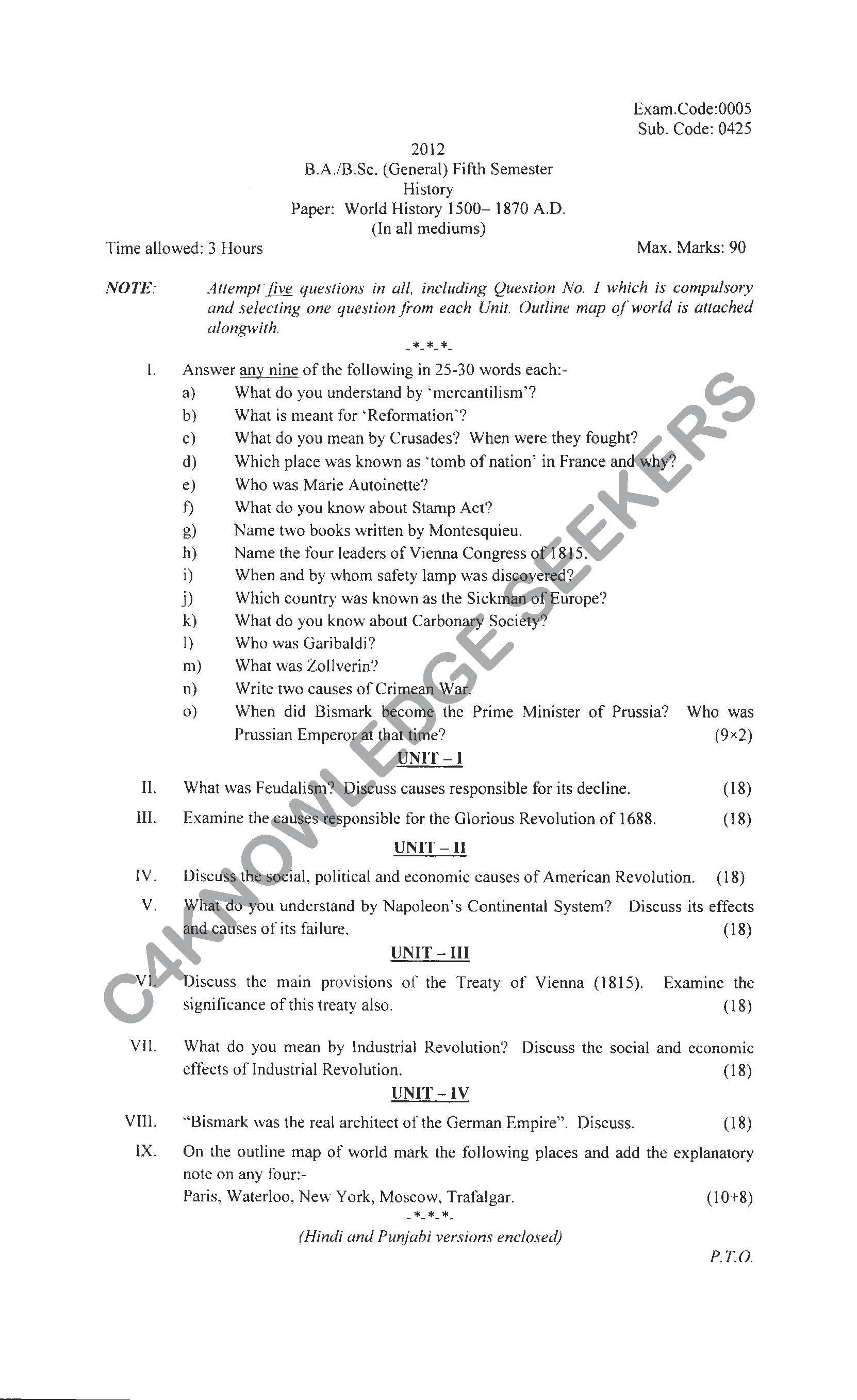 Question Paper 2021