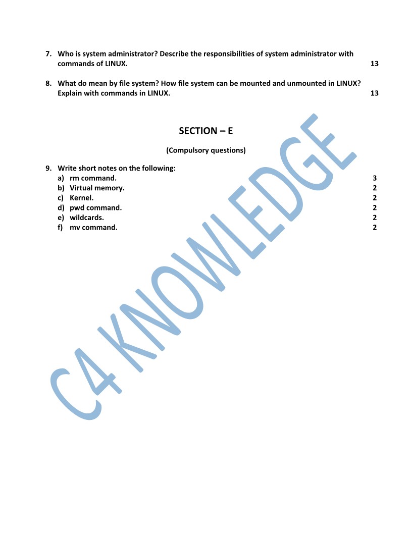 Question Paper 2019