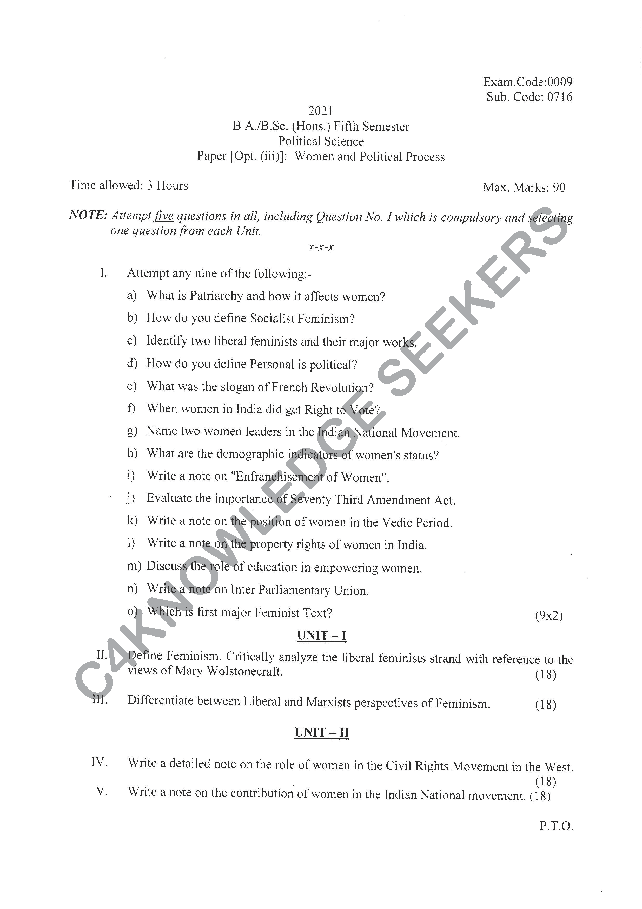 Question Paper 2020