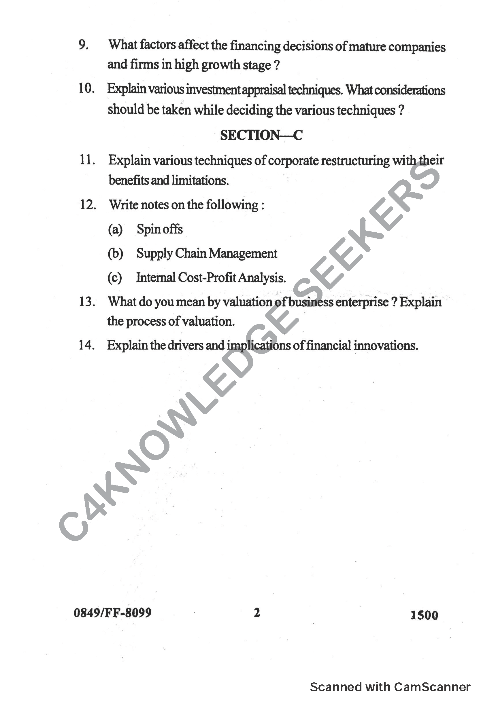 Question Paper 2019