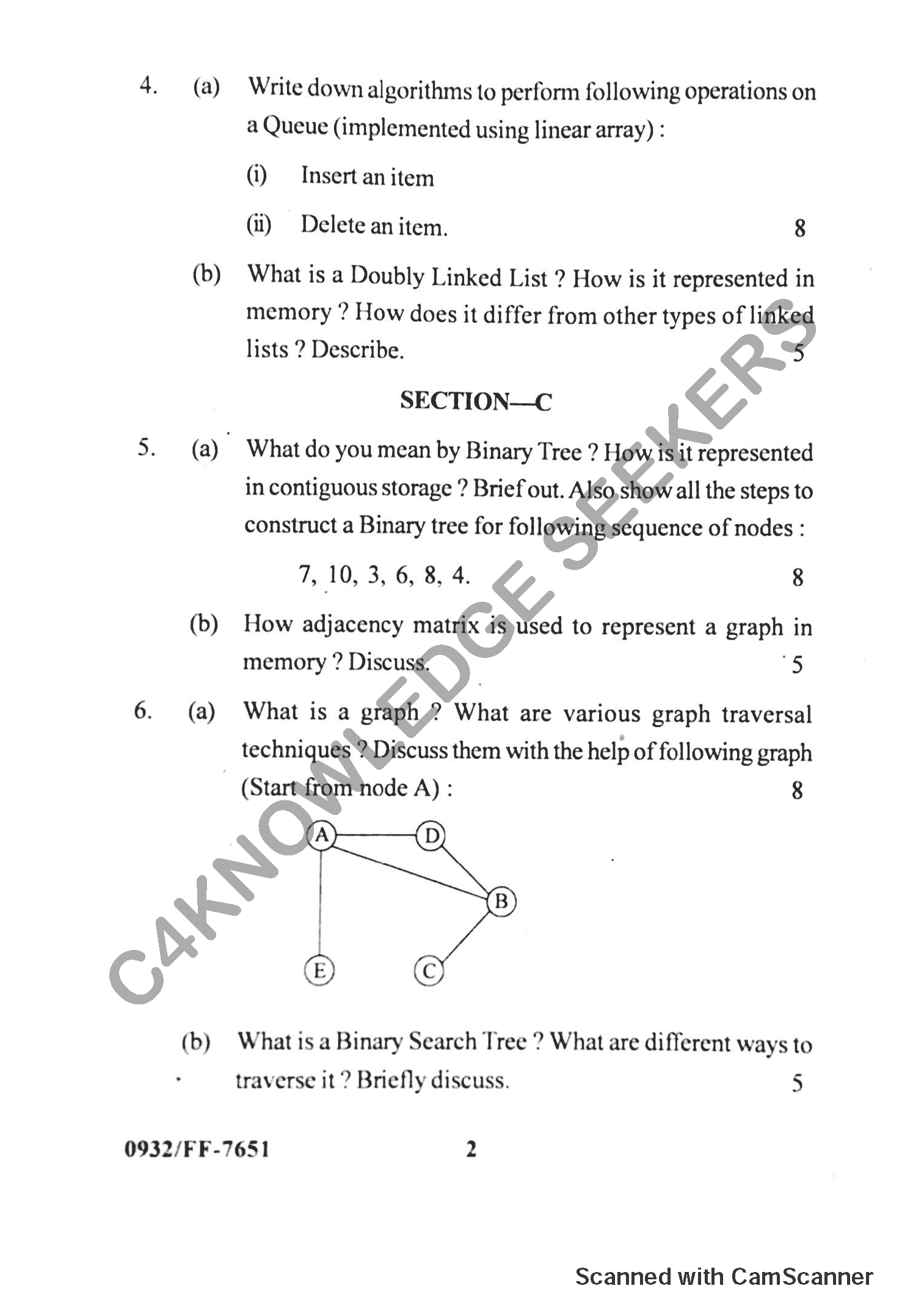Question Paper 2019