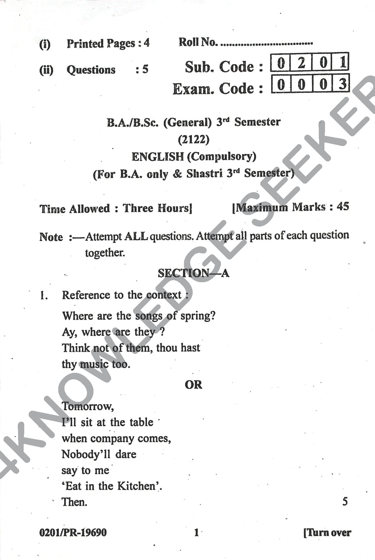 Question Paper 