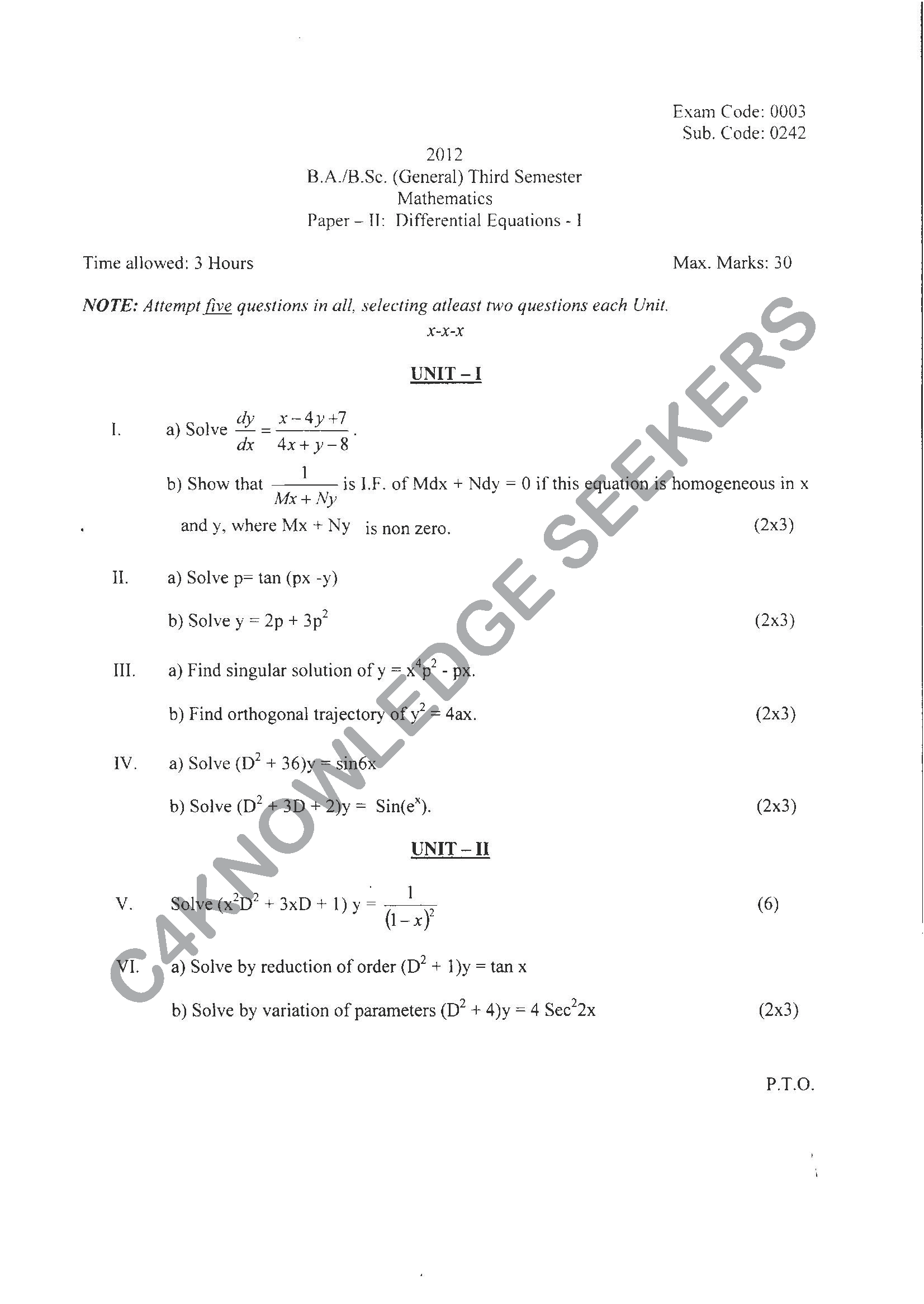 Question Paper 2021