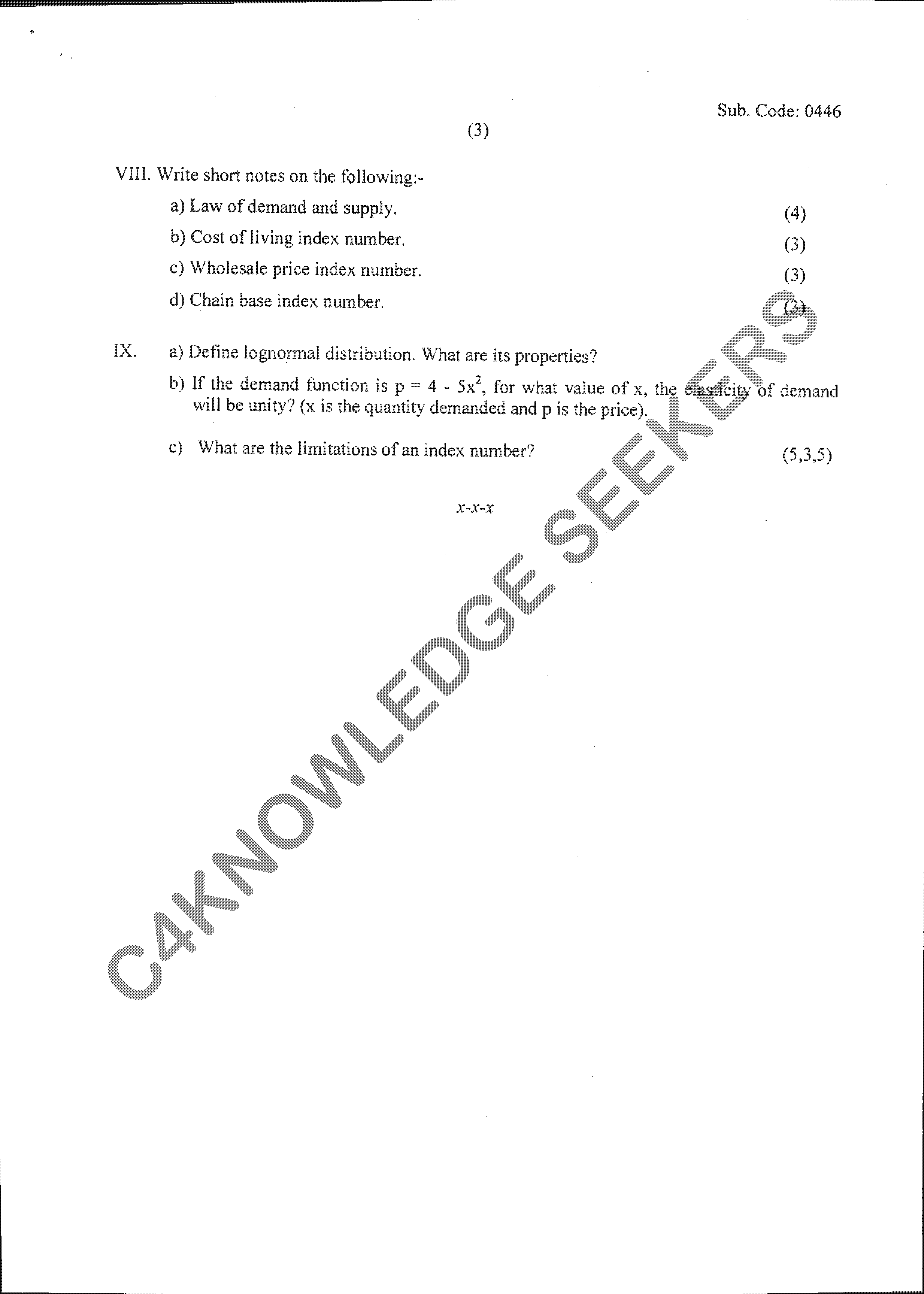 Question Paper 2020