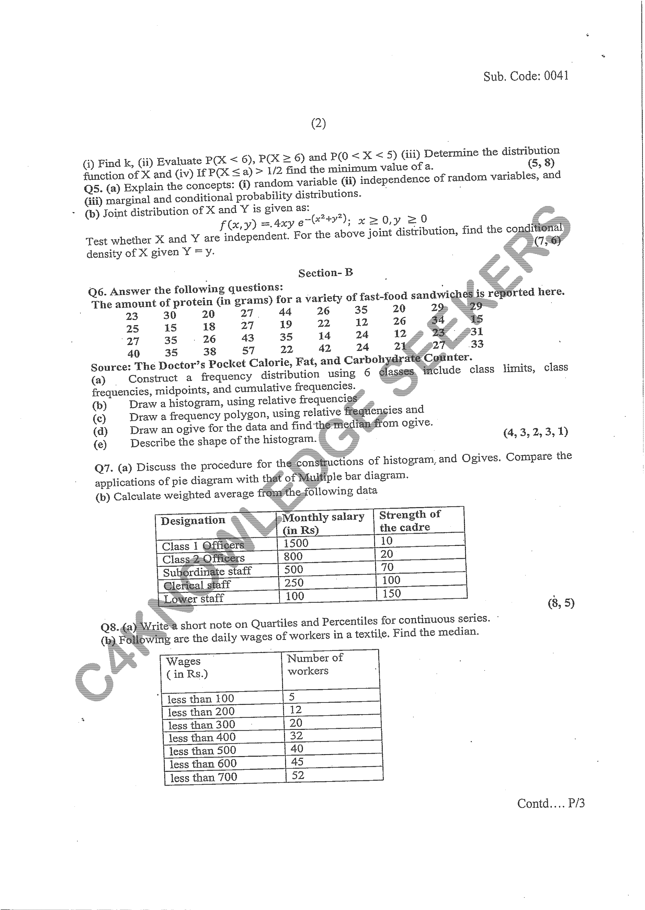 Question Paper 2020