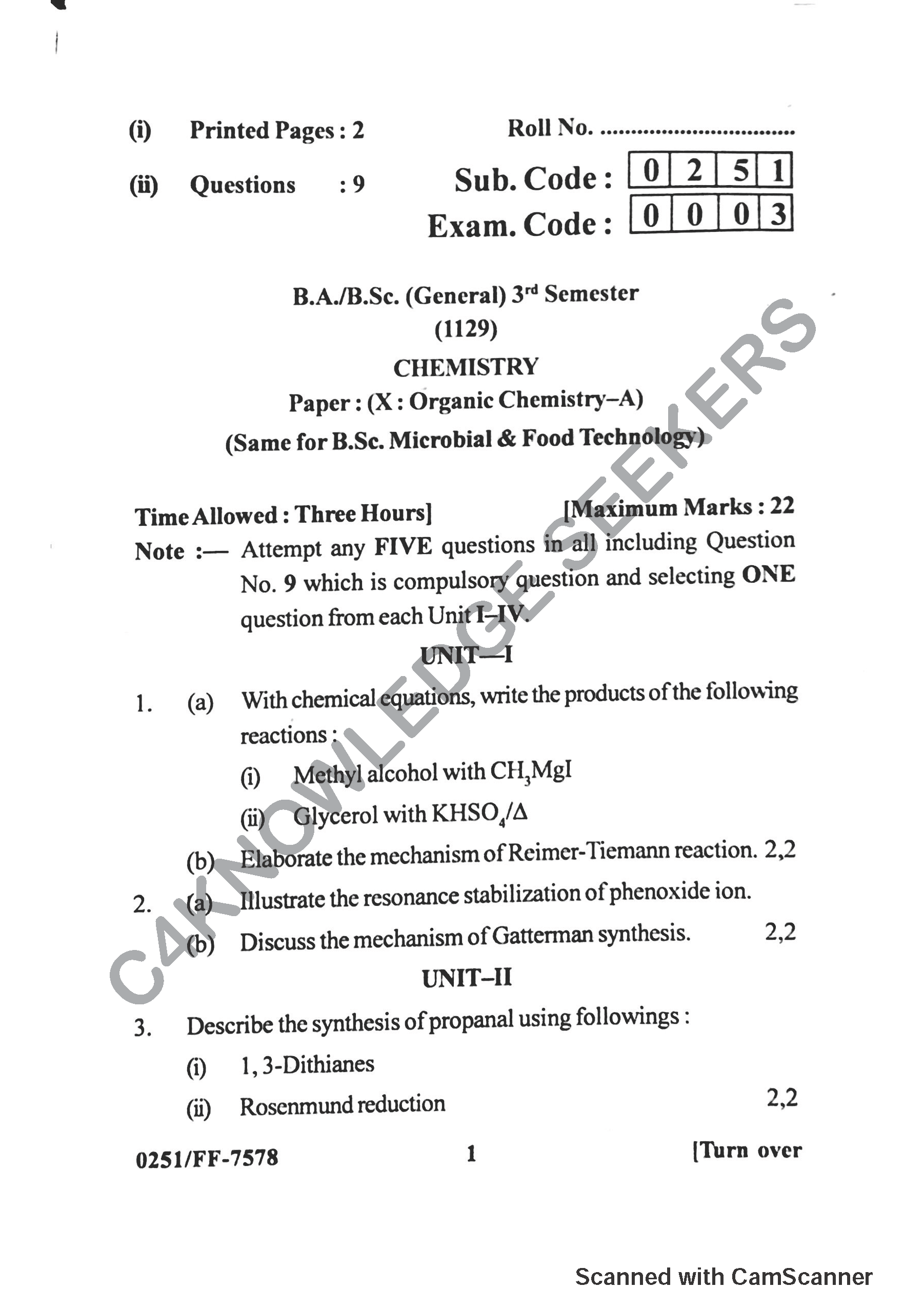 Question Paper 2019