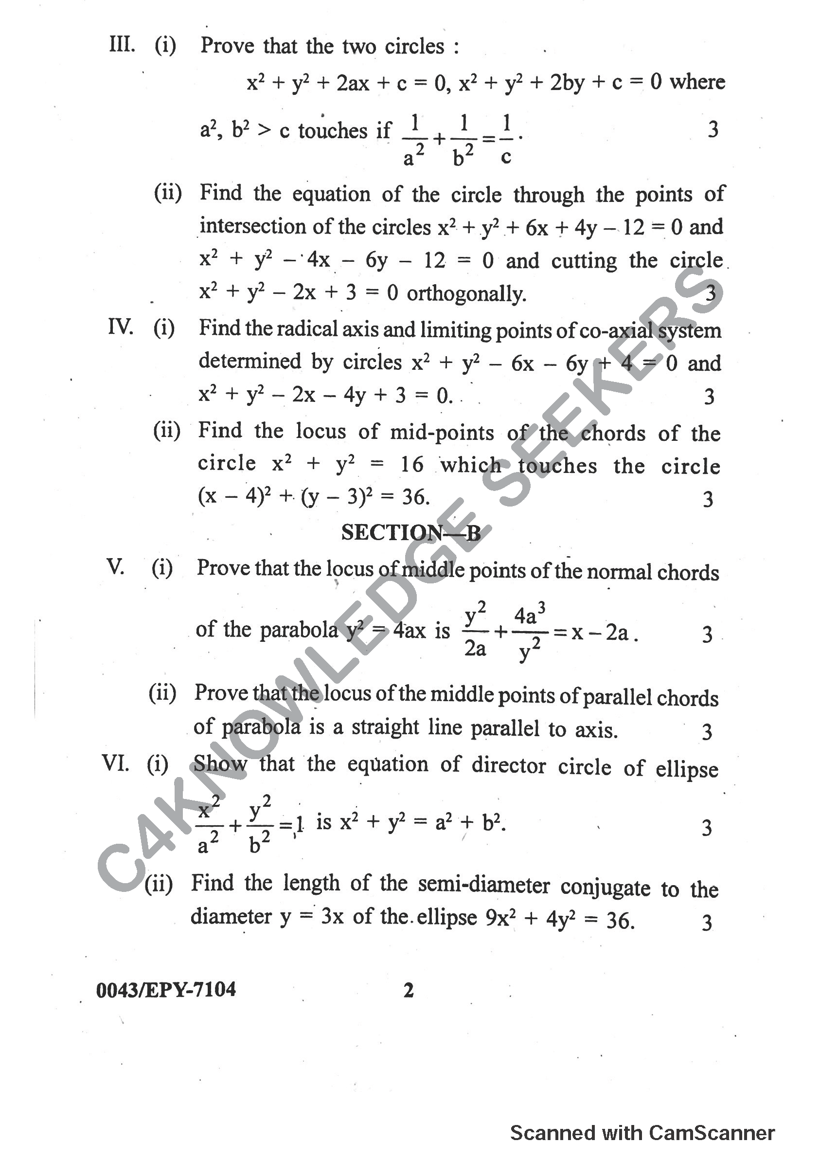 Question Paper 2018