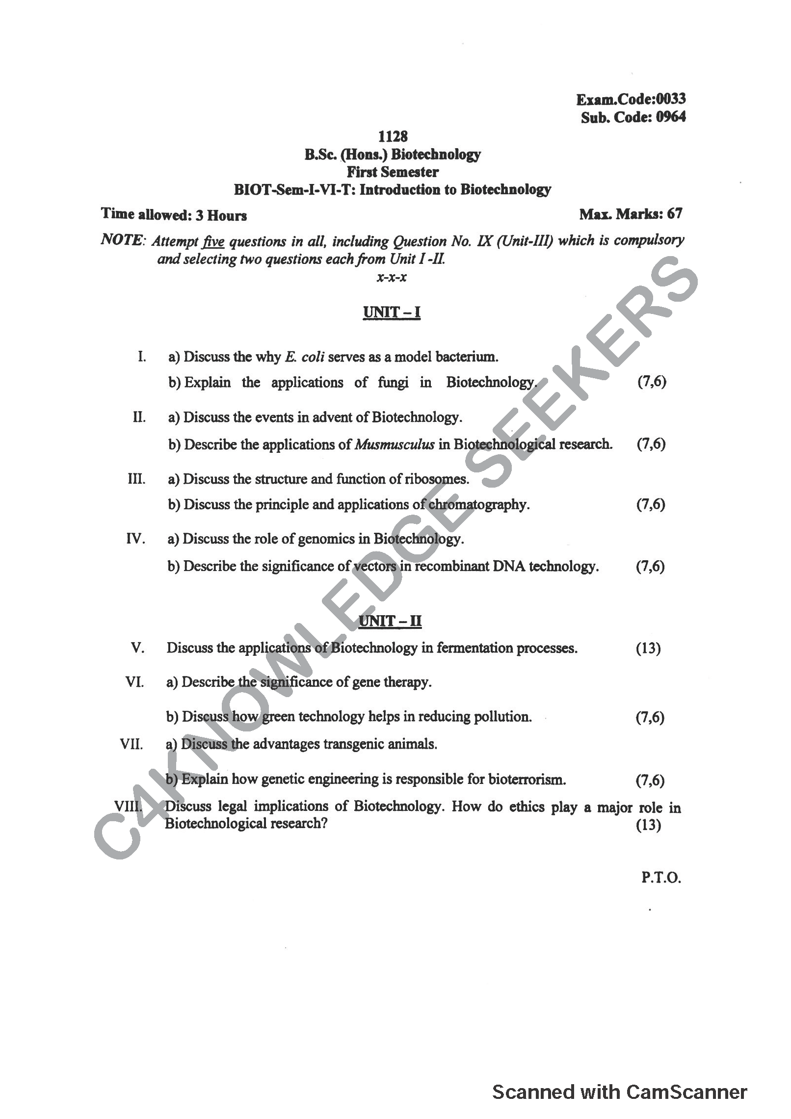 Question Paper 2018