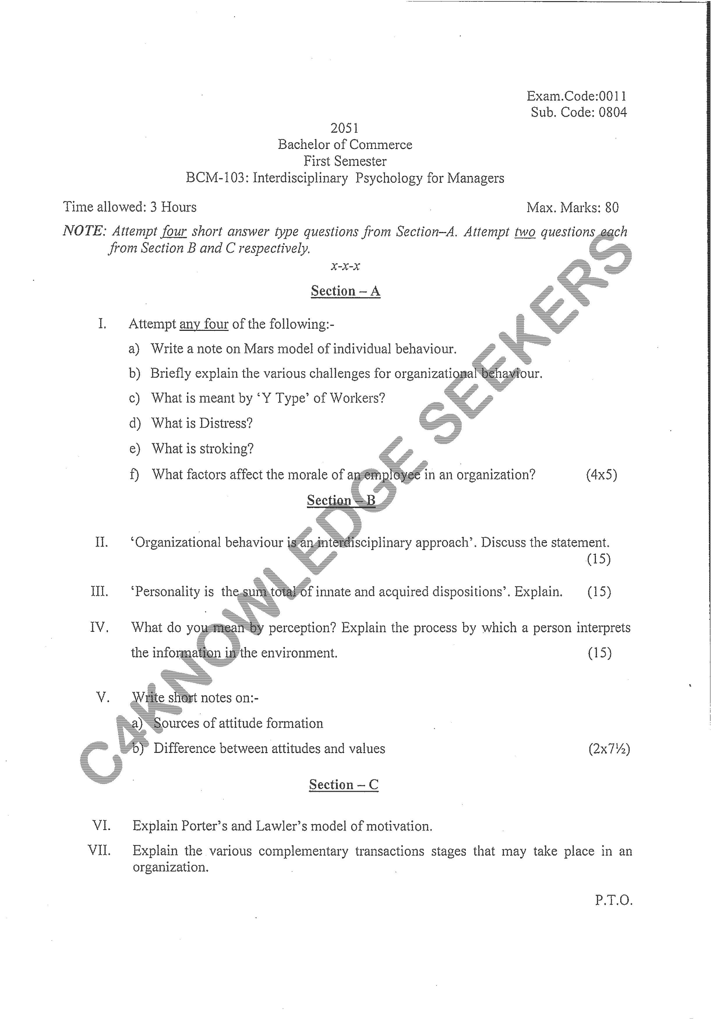 Question Paper 2020