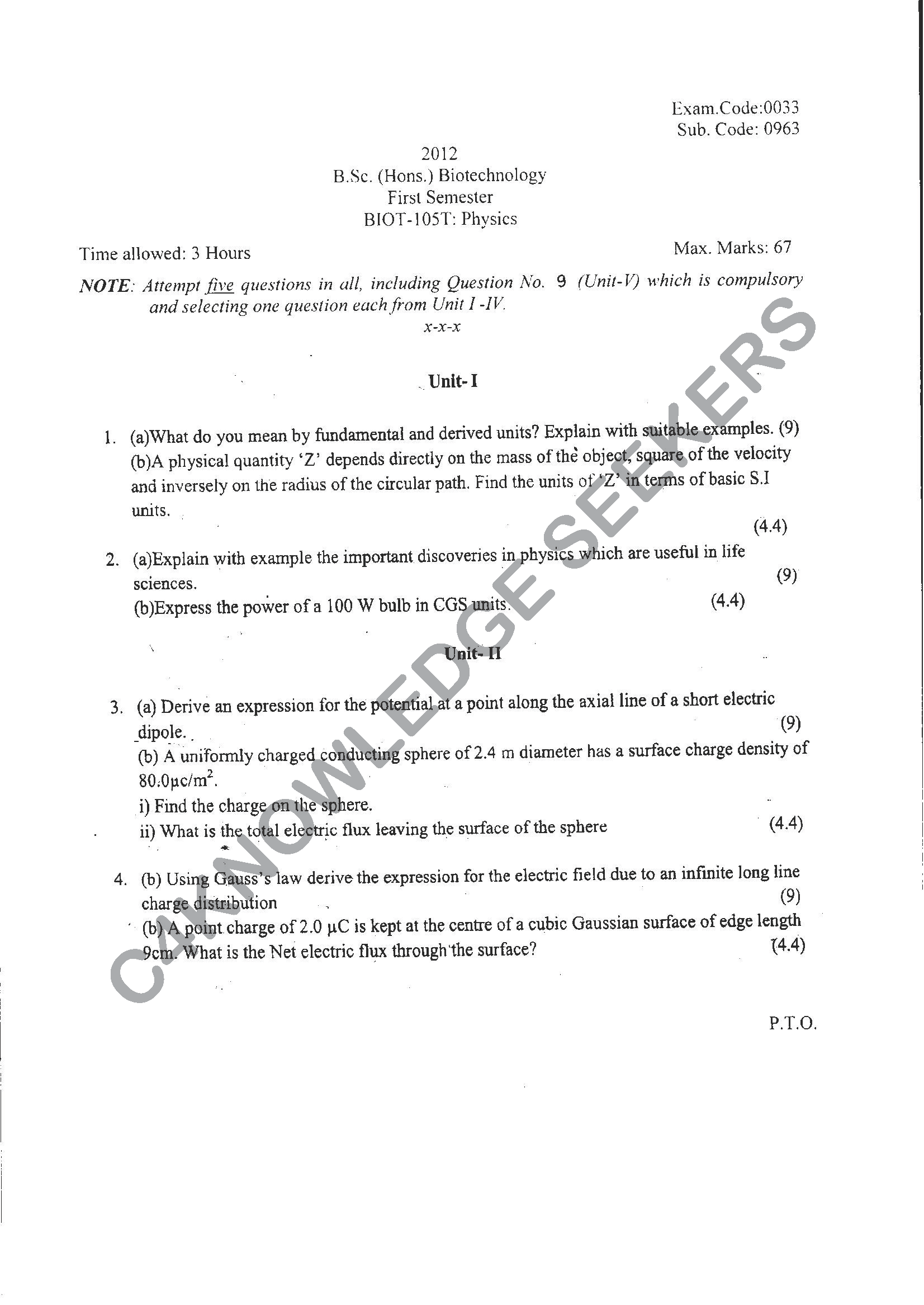 Question Paper 2021