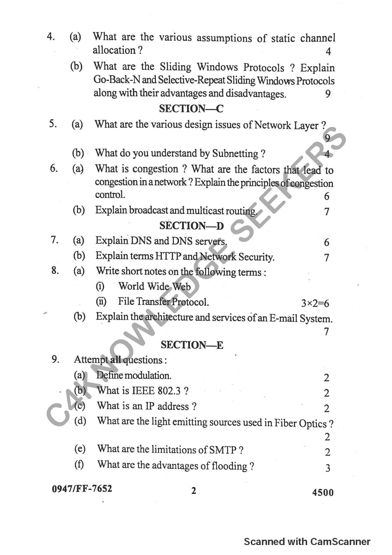 Question Paper 2019