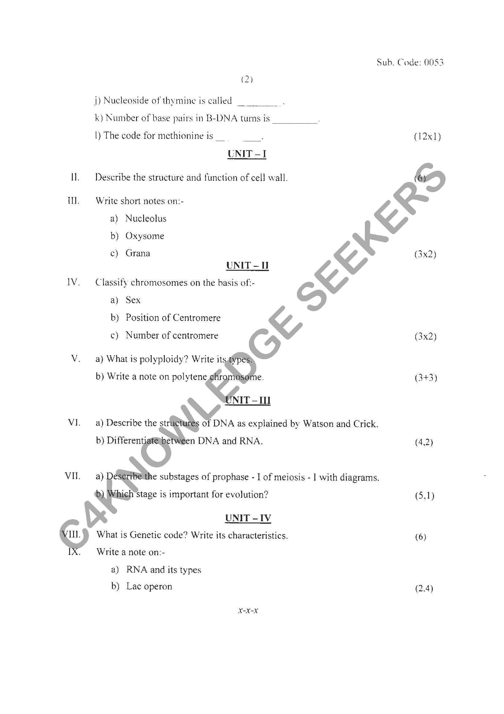 Question Paper 2021