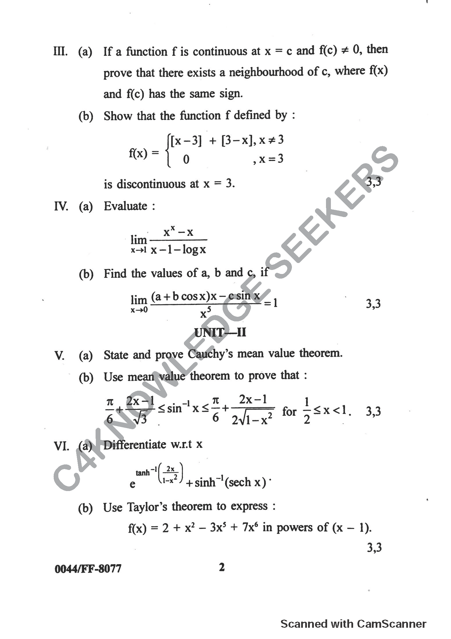 Question Paper 2019