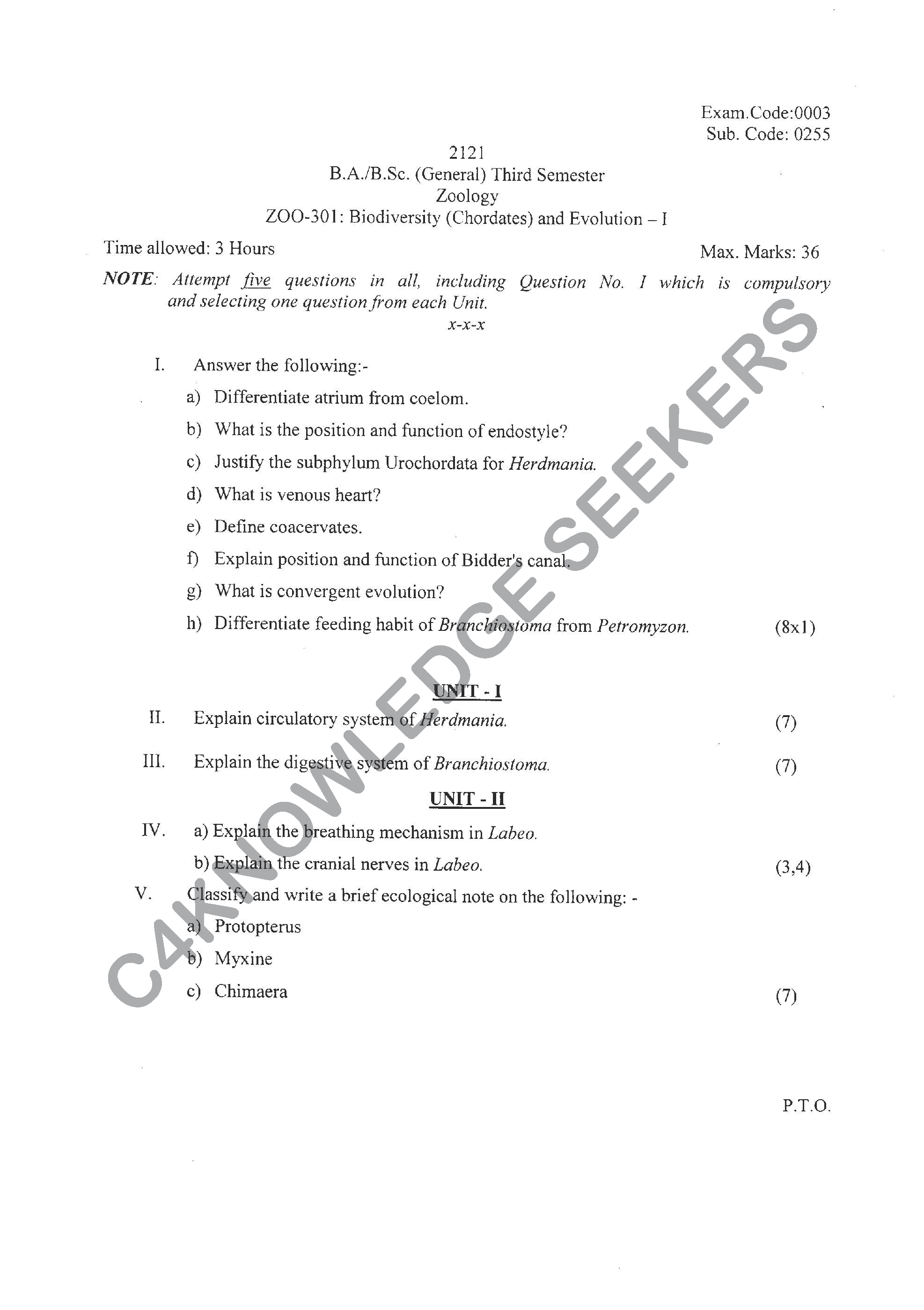 Question Paper 2021