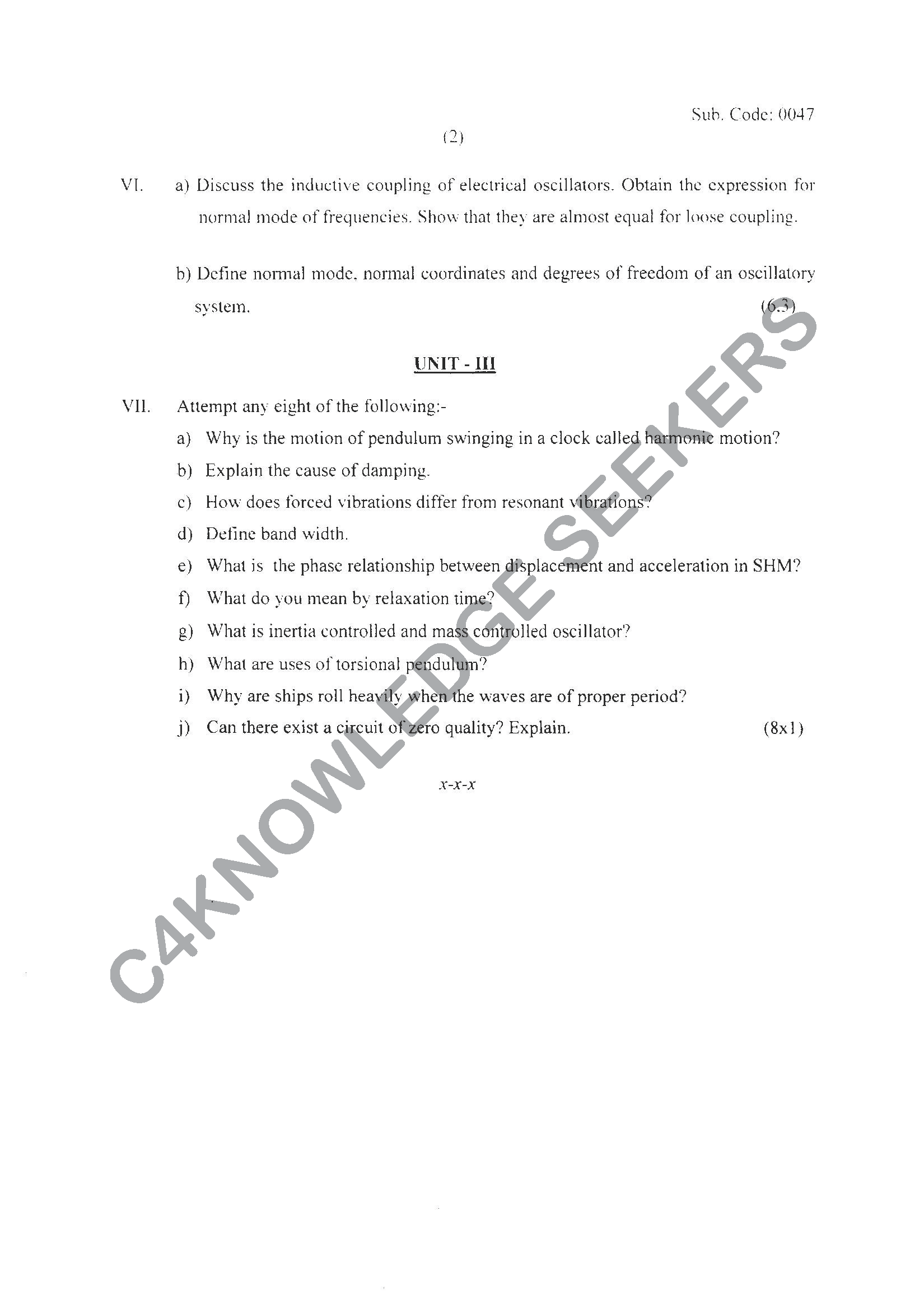 Question Paper 2021